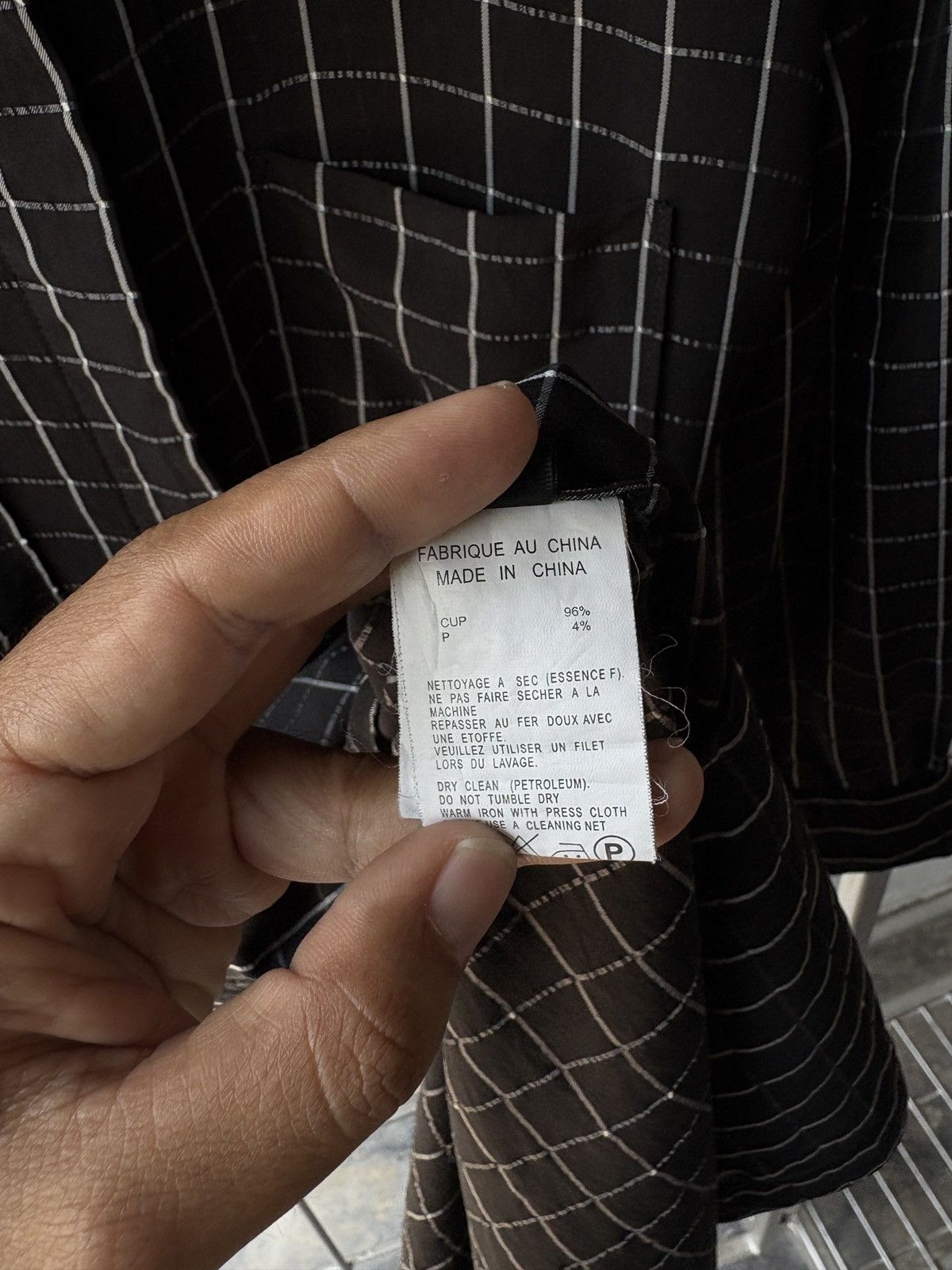 Y's × Yohji Yamamoto Y's Yohji Yamamoto grid black shirt dress. Size XS / US 0-2 / IT 36-38 - 16 Thumbnail