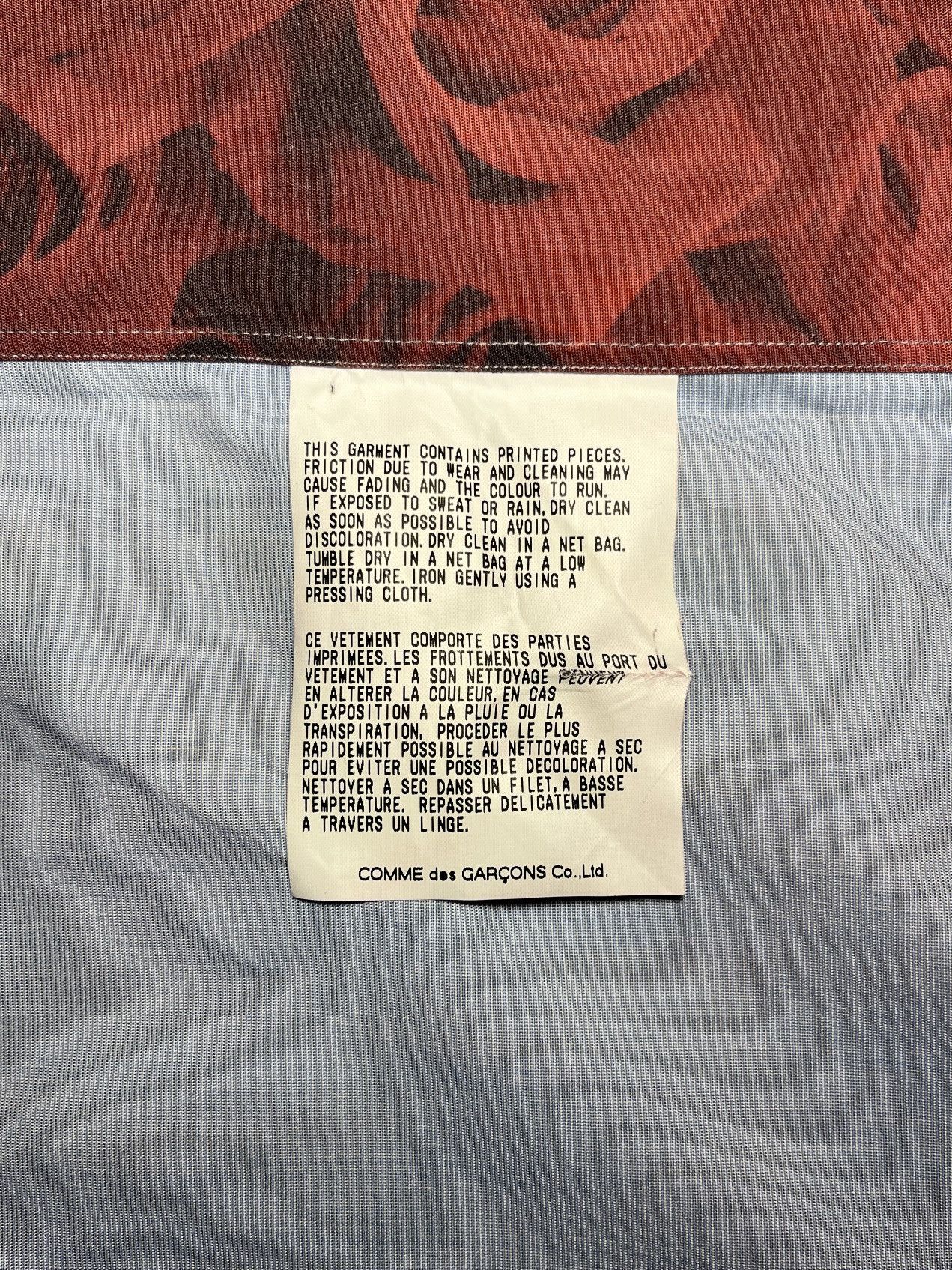 Comme des Garcons Homme Plus COMME des GARÇONS Homme Plus red roses short sleeve shirt Size US L / EU 52-54 / 3 - 5 Thumbnail
