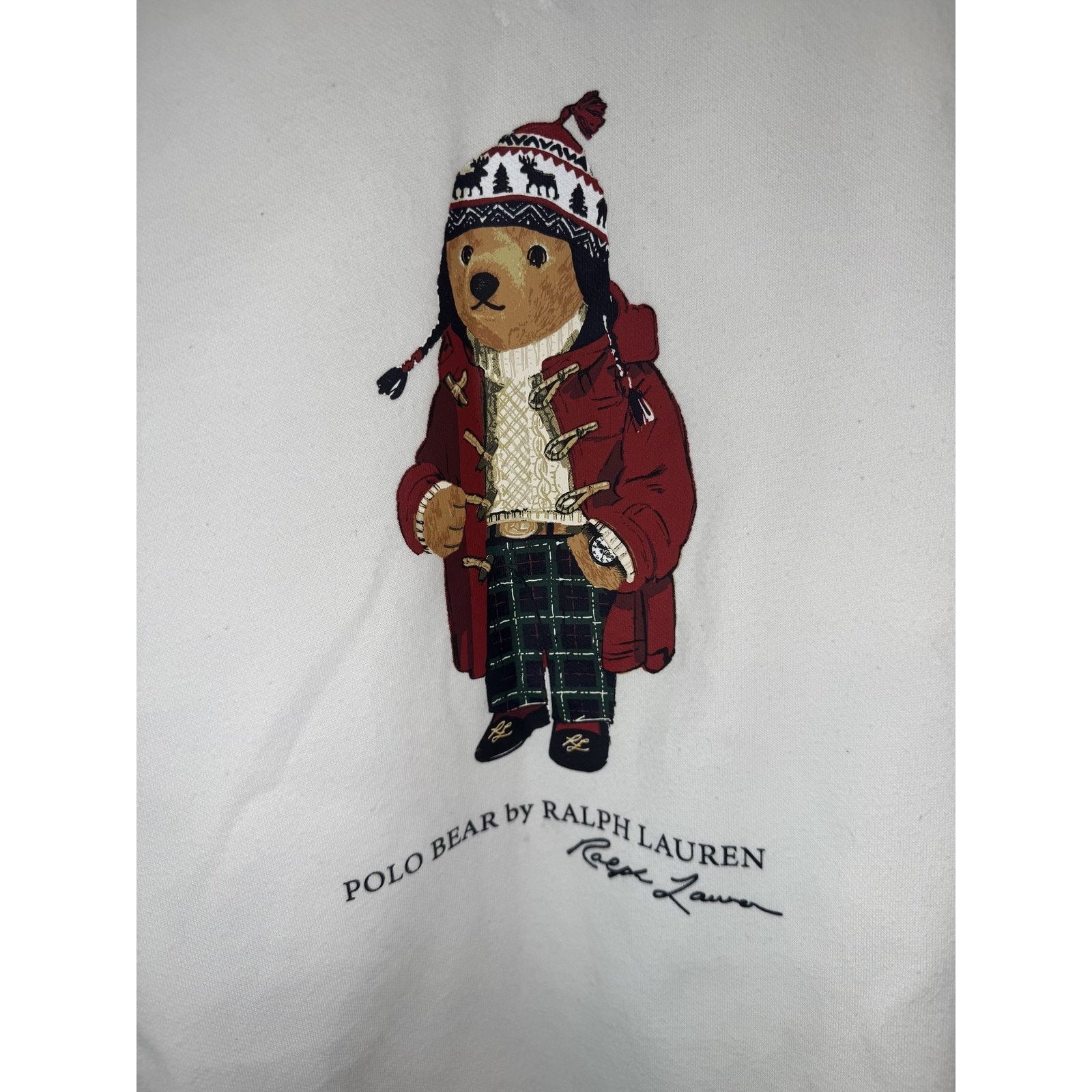 Polo Ralph Lauren Polo Ralph Lauren Polo Bear Sweatshirt White Crewneck Size US L / EU 52-54 / 3 - 2 Thumbnail
