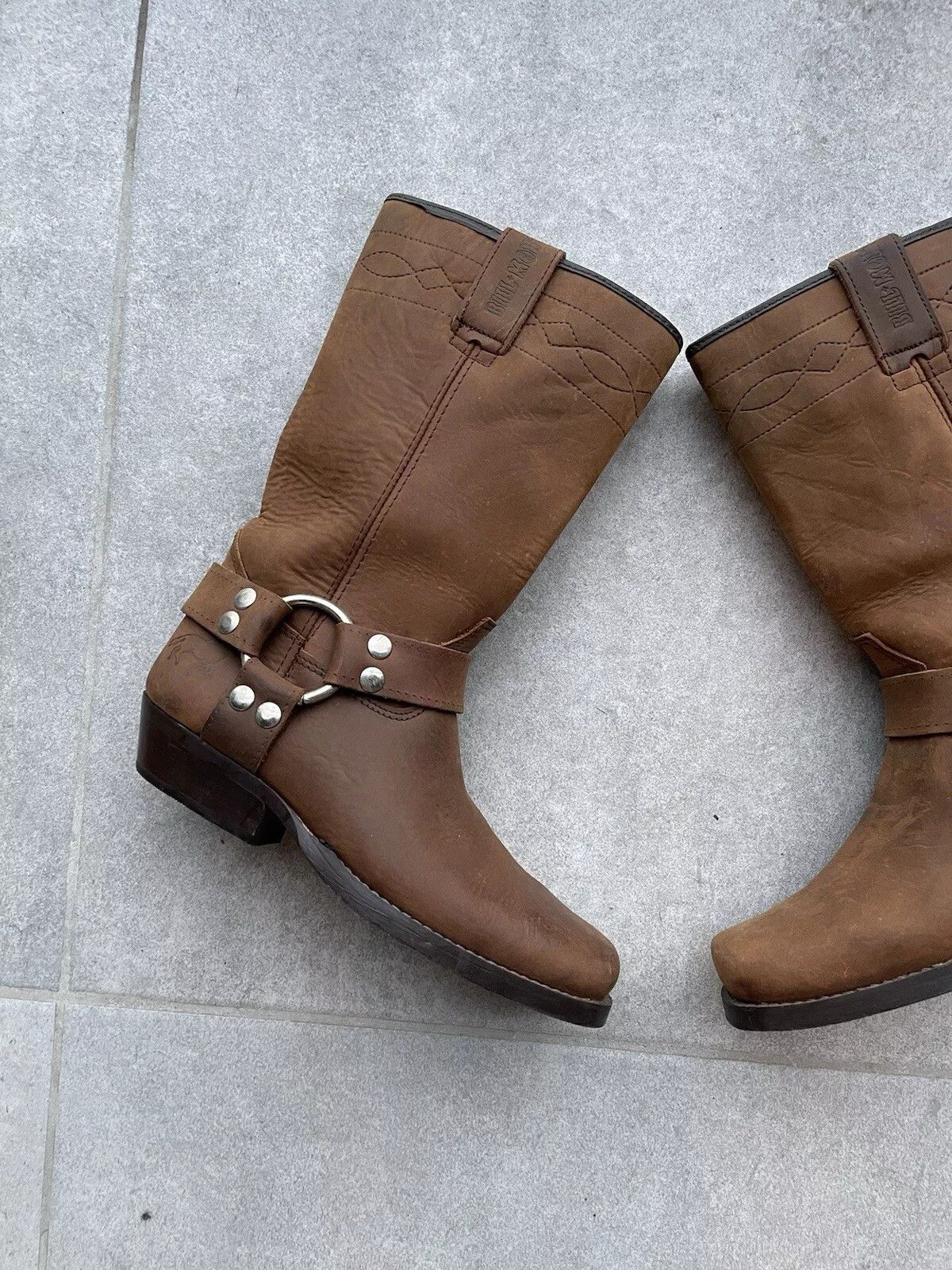Vintage Bill Montana Womens Cowboy Western Boots Shoes Brown Learher Size US 6 / IT 36 - 13 Thumbnail