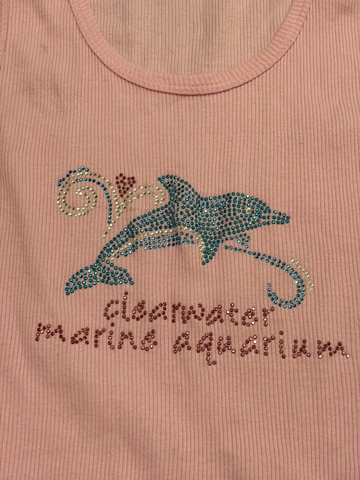 Other LAT Clearwater Marine Aquarium Rhinestone Dolphin Tank Top Size L / US 10 / IT 46 - 2 Thumbnail