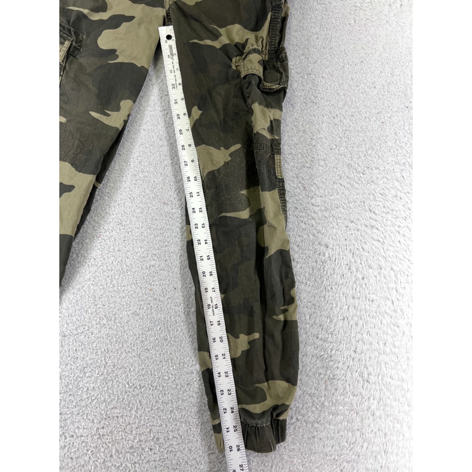 Cotton On Cotton On Jeans Womens Large Green Woodland Camo Jogger Cargo Denim 5-Pocket Regular Stretch Size 36" / US 14 / IT 50 - 5 Thumbnail