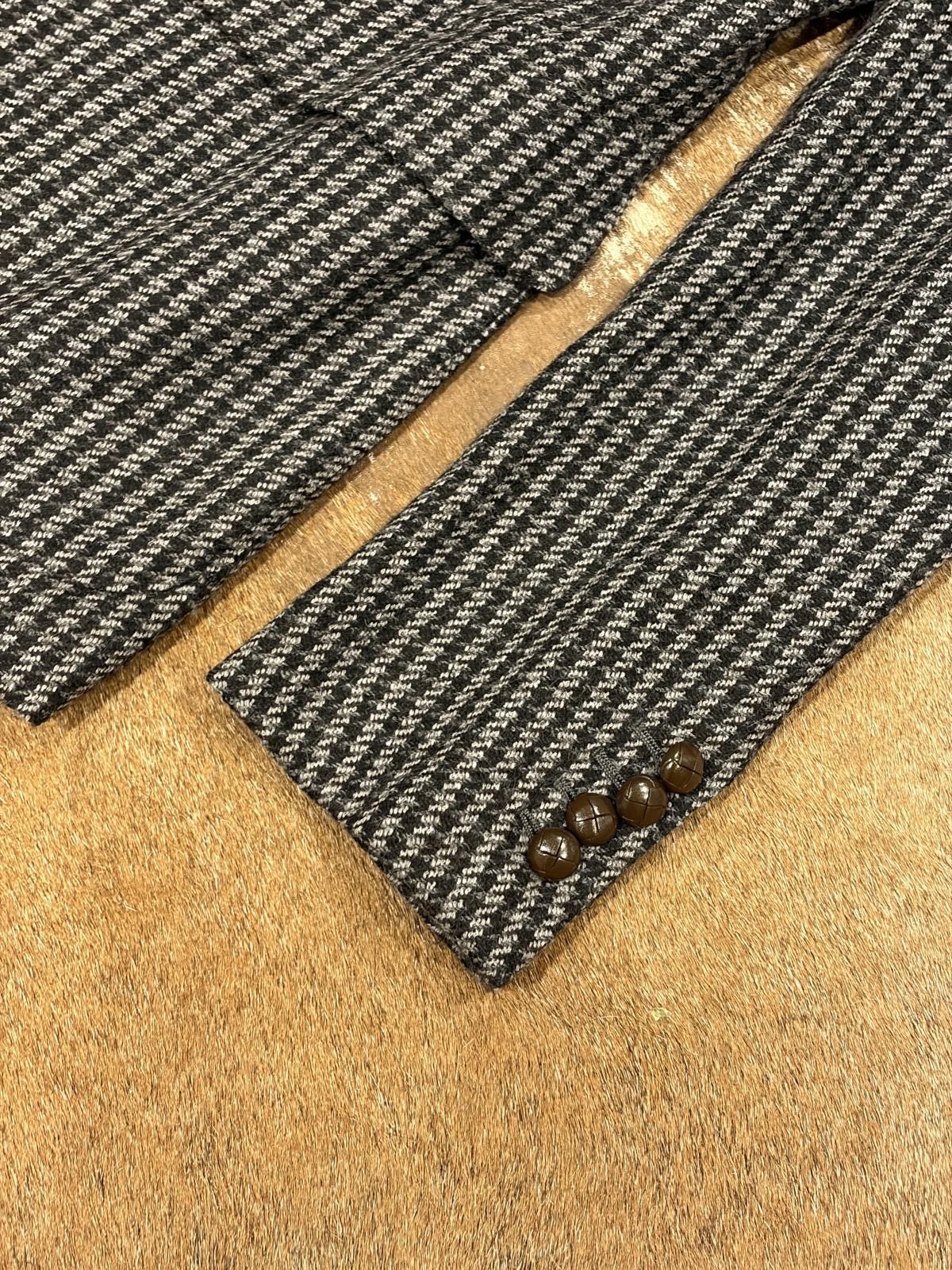 Alfred Dunhill Dunhill London Houndstooth Wool-Alpaca Jacket Size 38R - 4 Thumbnail