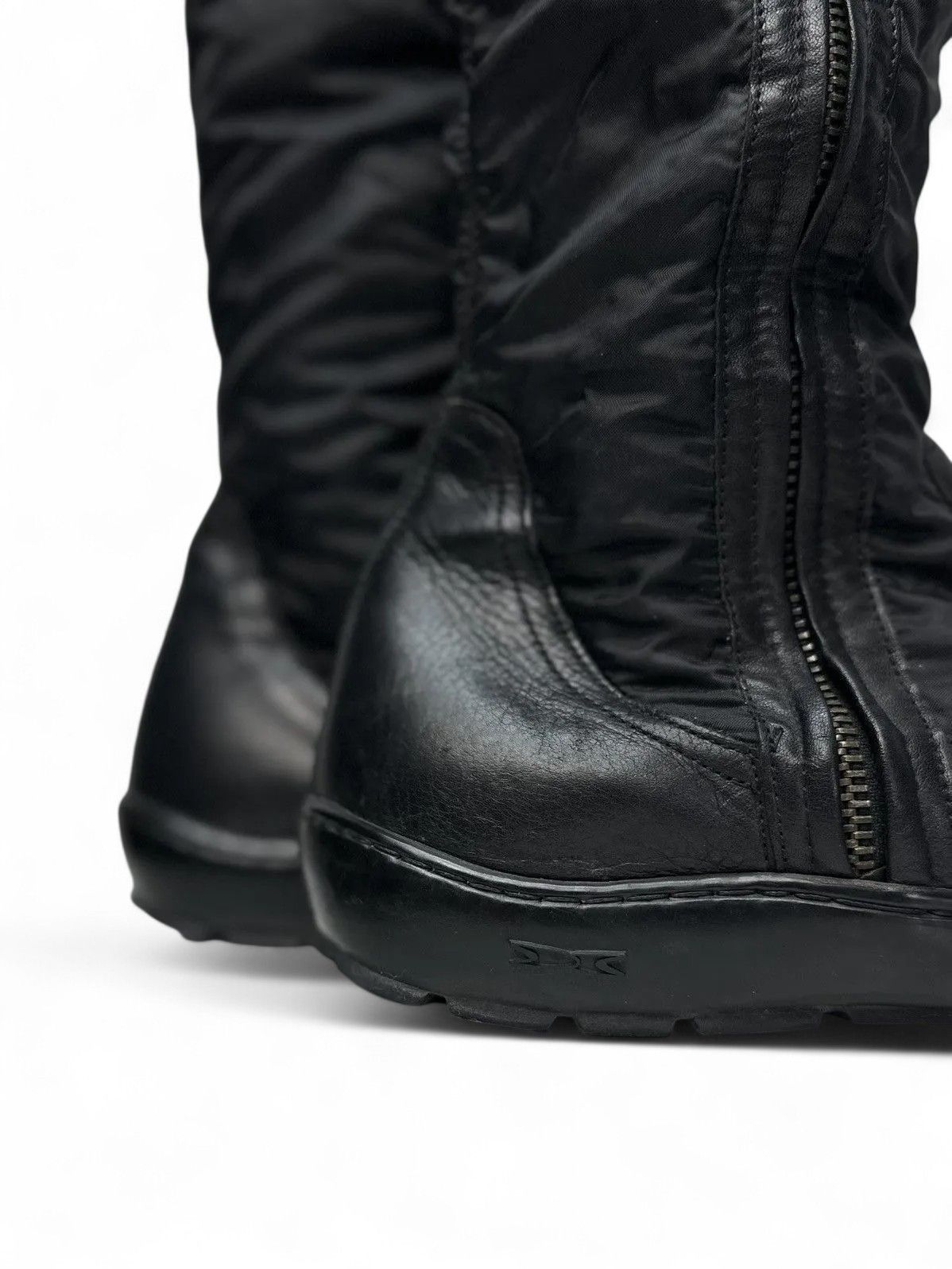 14th Addiction A.S. 98 Black Leather Vintage Boots Avantgarde Street Style Size US 10 / IT 40 - 7 Thumbnail