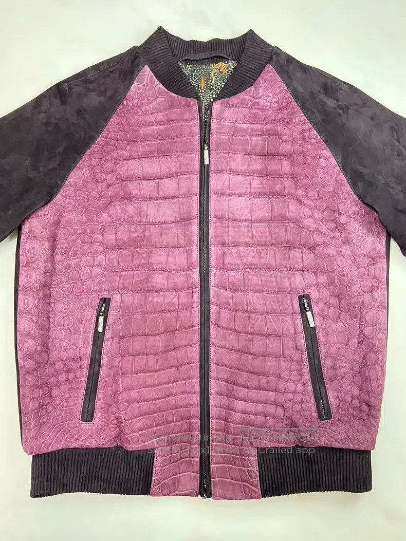 Brioni Brioni Red crocodile leather jacket Size US L / EU 52-54 / 3 - 2 Thumbnail