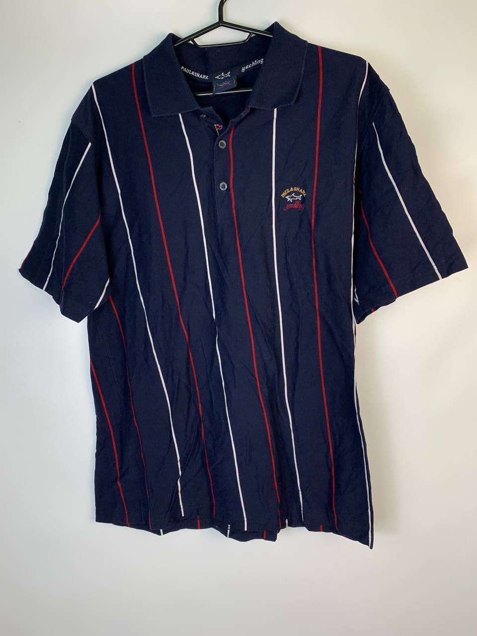 Paul & Shark Vintage Paul & Shark Striped Polo Shirt Size L Mens Size US L / EU 52-54 / 3 - 1 Thumbnail