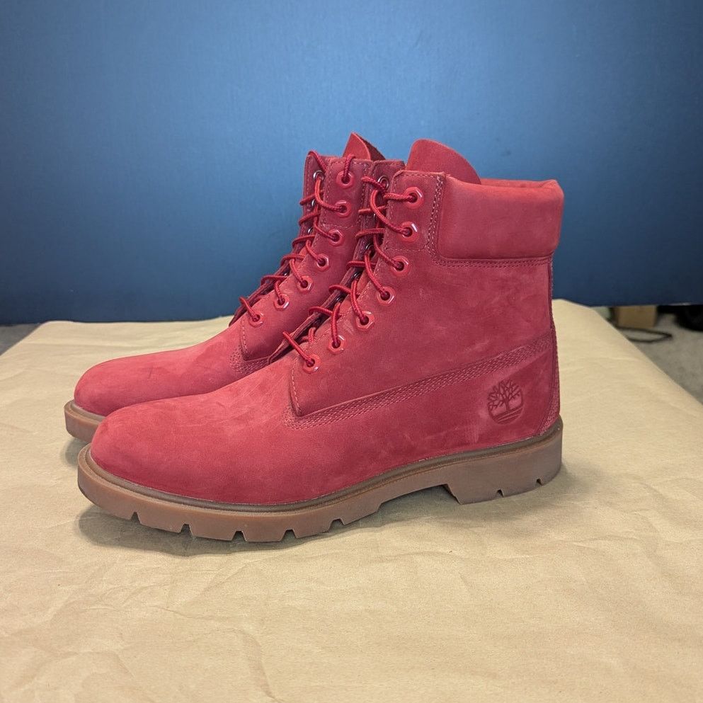 Timberland Classic In Nubuck Waterproof Boots Red Workwear