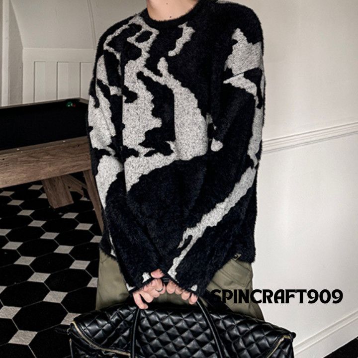 Other Graphic y2k Style Striped Knit Sweater Size US L / EU 52-54 / 3 - 4 Thumbnail