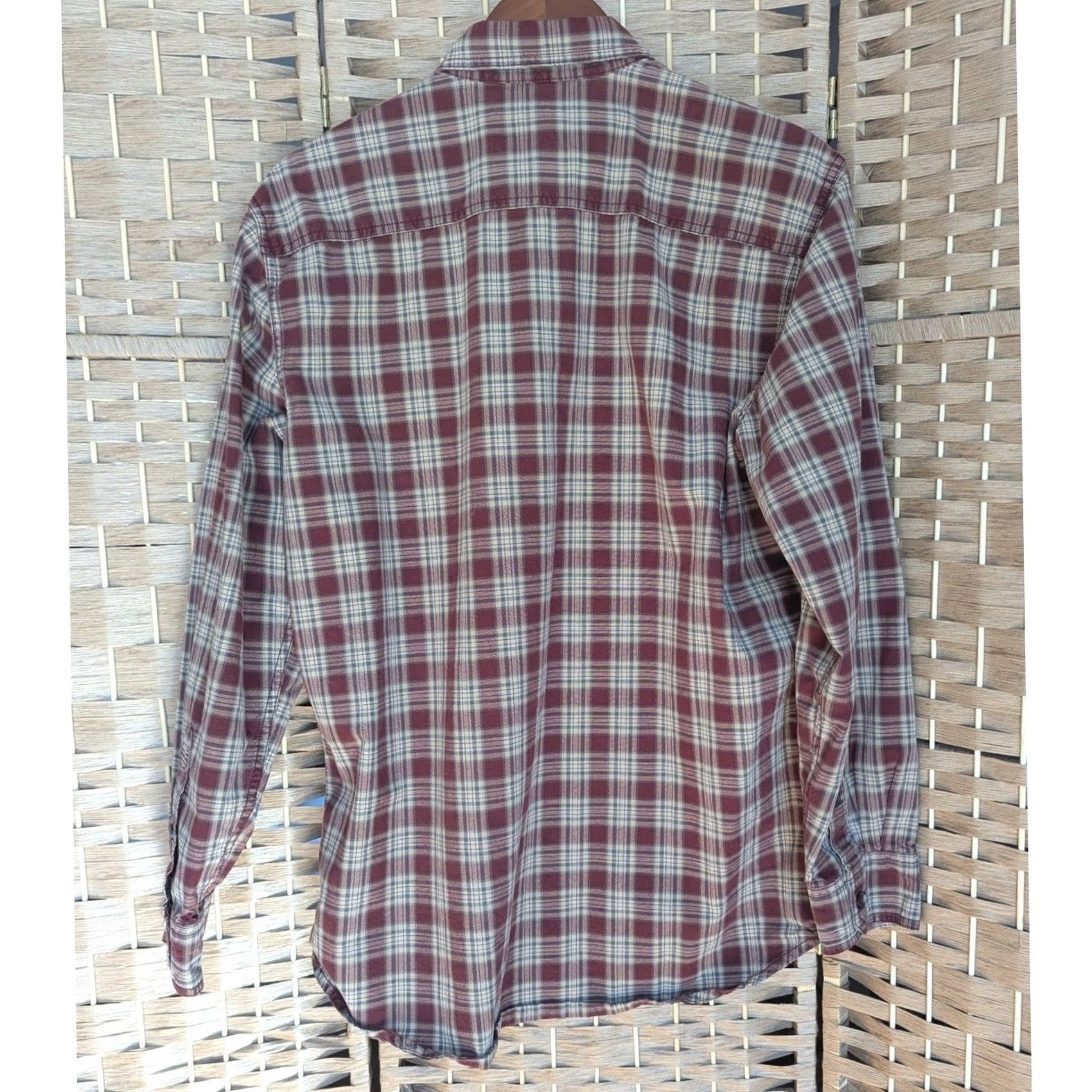 Alife Outdoor Life Plaid Shirt Mens M Red Tan 100% Cotton Button-Up Long Sleeve Collared Wool? actually cotton Size US M / EU 48-50 / 2 - 3 Thumbnail