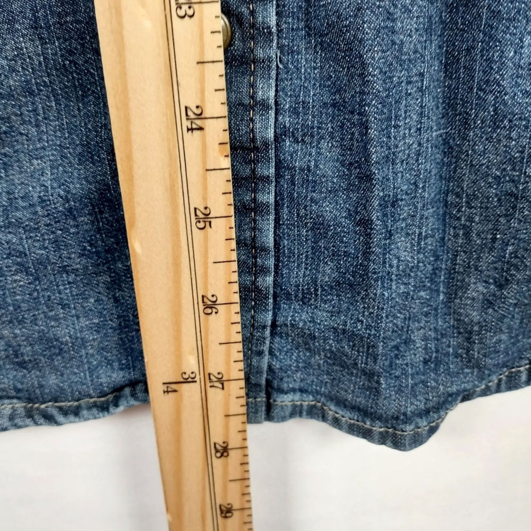 Wrangler Wrangler Shirt Western Denim Small S Blue Cotton Long Sleeve Snap Button Cowboy Rodeo Pocketed Mens Regular Fit Size US S / EU 44-46 / 1 - 5 Thumbnail