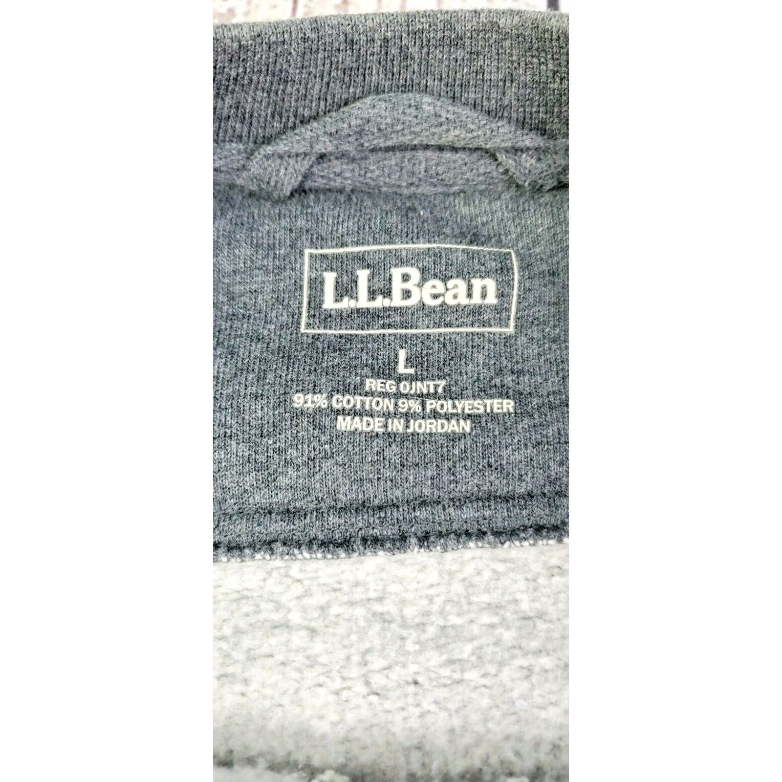 Vintage L.L. Bean Crew Neck Sweater Men L Gray Pullover Embroidered Logo Cotton Blend Knit SS Q0 Size US L / EU 52-54 / 3 - 6 Thumbnail