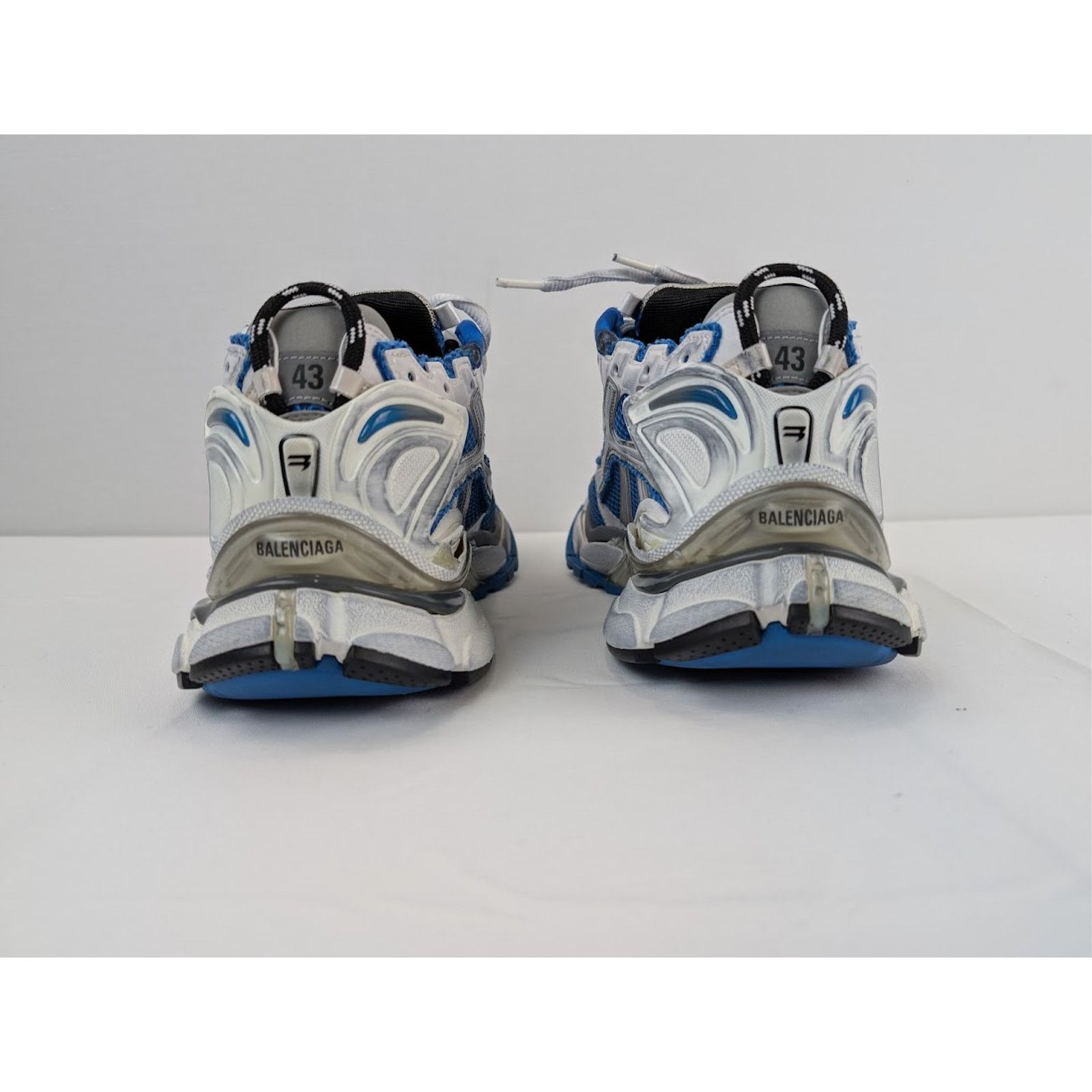 Balenciaga o1rshd1 Q:3 / Mesh Rubber Runner in Navy/White/Black/Grey Size US 8 / EU 41 - 8 Thumbnail