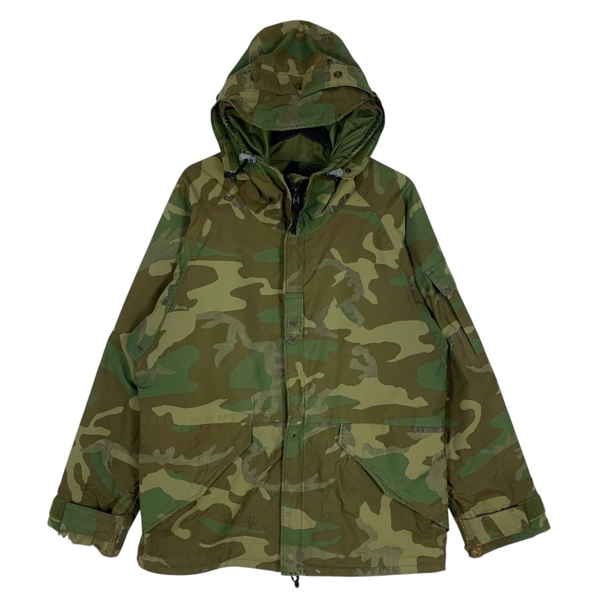Vintage Military Camouflage Distressed Cold Wether Parka Jacket Size US L / EU 52-54 / 3 - 1 Thumbnail