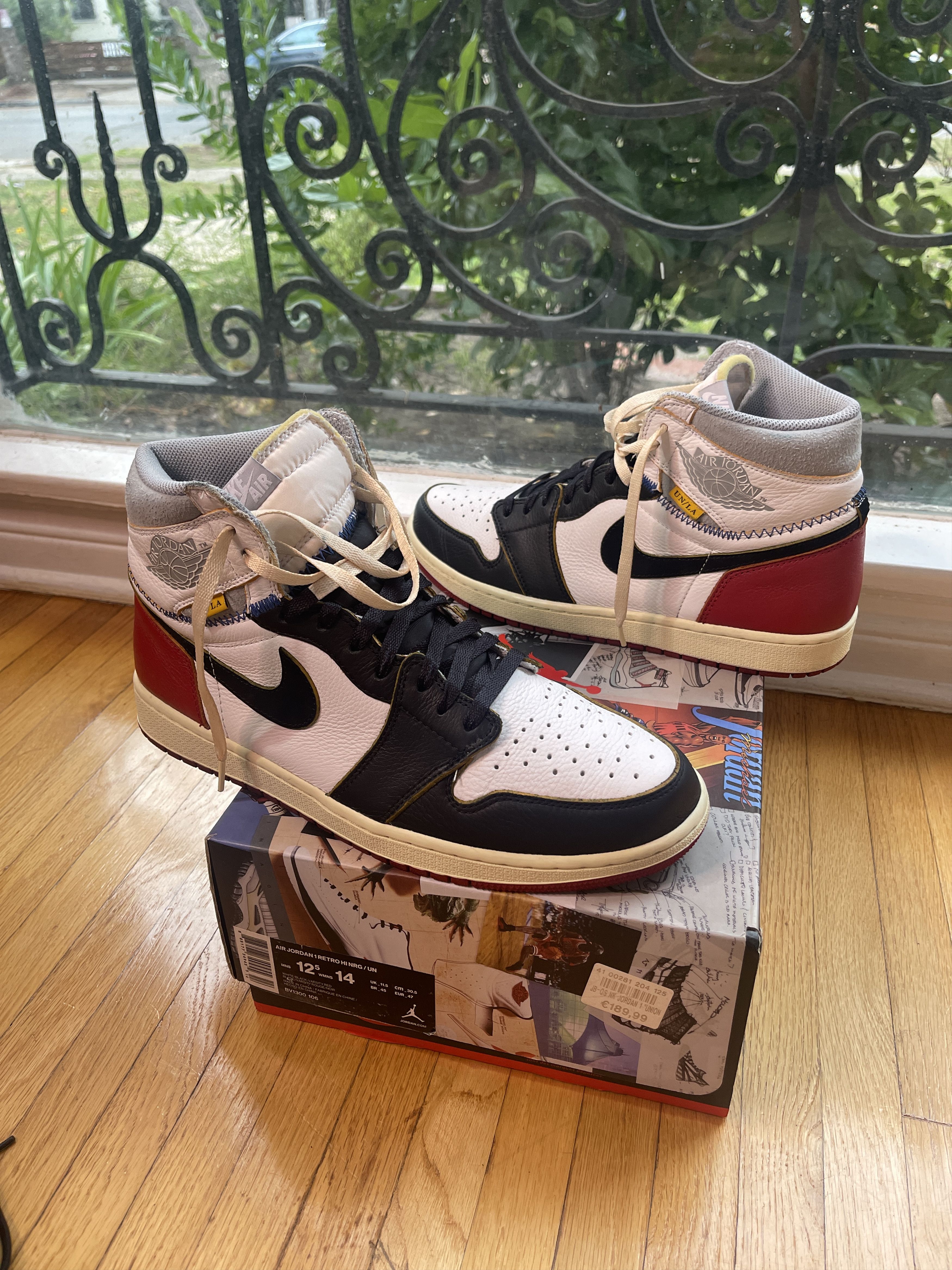Jordan Brand × Union LA Jordan 1 Retro High Union Black Toe Size 12.5 Size US 12.5 / EU 45-46 - 4 Thumbnail