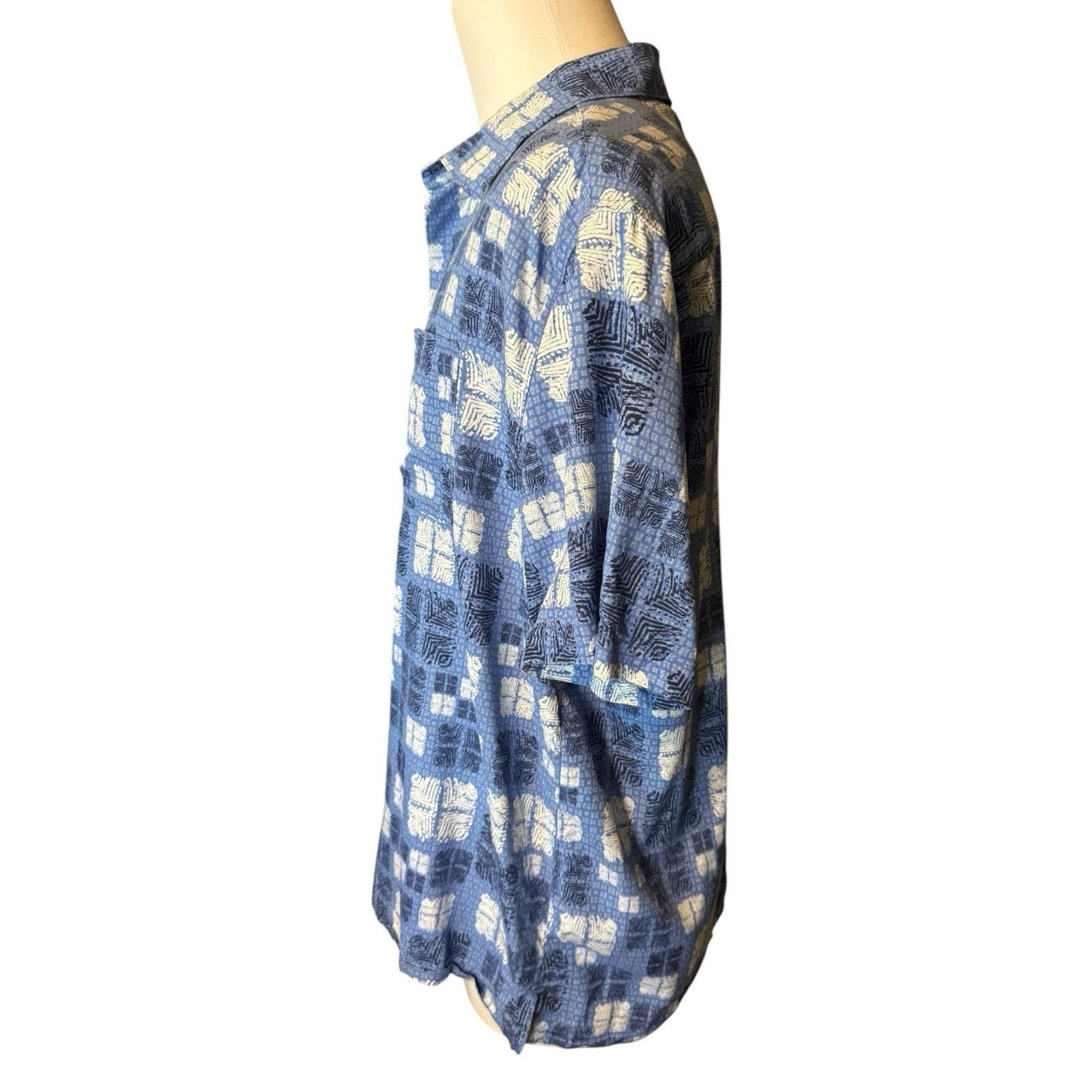 Nat Nast Nat Nast Luxury Originals XL Ocean Blue Silk Blend Shirt Size US XL / EU 56 / 4 - 3 Thumbnail