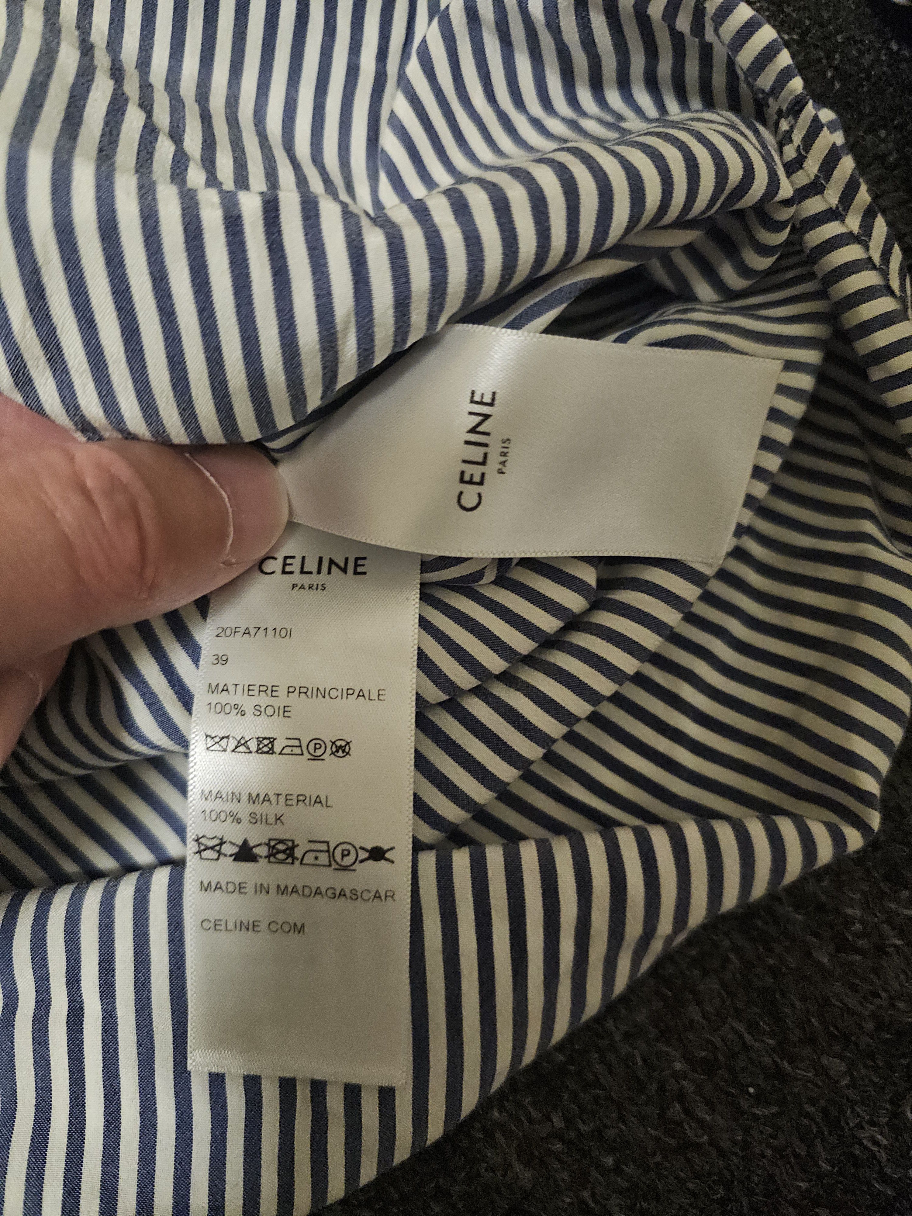 Celine Celine Men's Striped Soil Shirt Size 39 Size US M / EU 48-50 / 2 - 5 Thumbnail