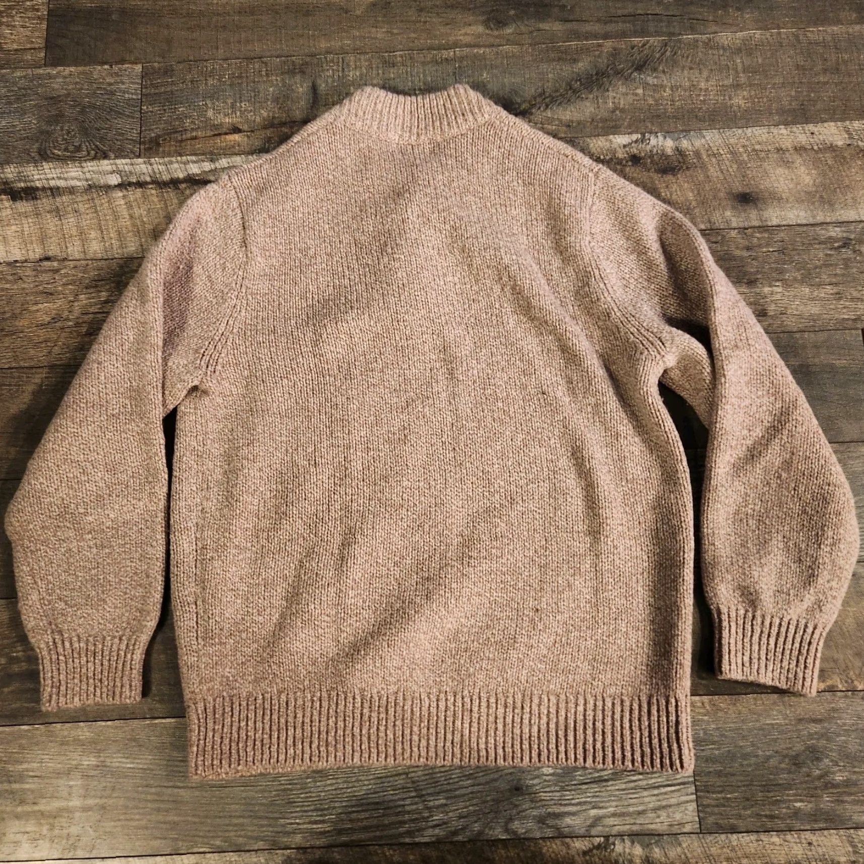Vintage LL Bean 100% Lambswool Henley Sweater Mens Large Tan Knit Knit Beige Wool Button Long Sleeve Casual Fall Winter Classic Mens Regular Size L Size US L / EU 52-54 / 3 - 7 Thumbnail
