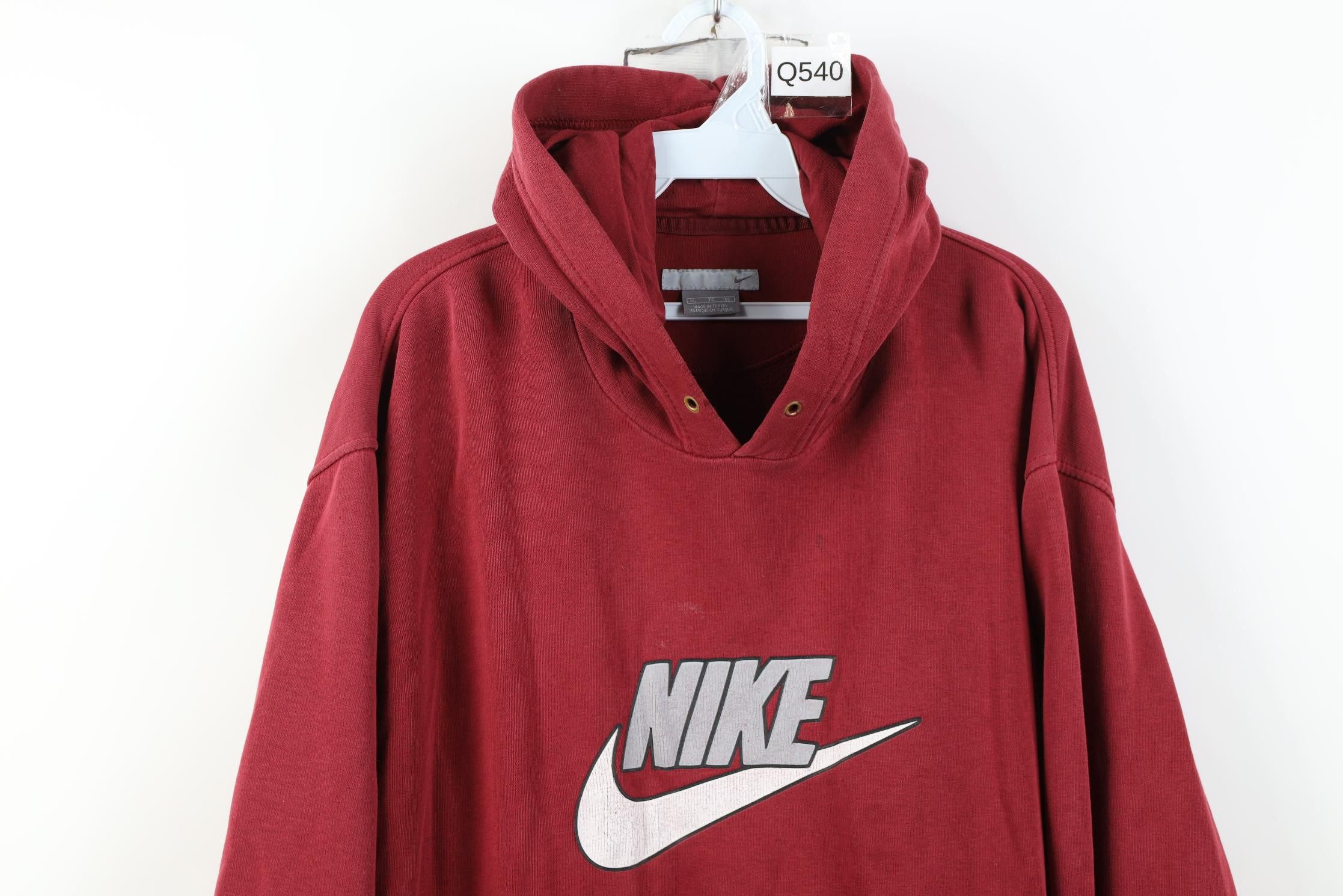 Nike Vintage Y2K Nike Travis Scott Center Big Swoosh Hoodie Red Size US XL / EU 56 / 4 - 2 Thumbnail
