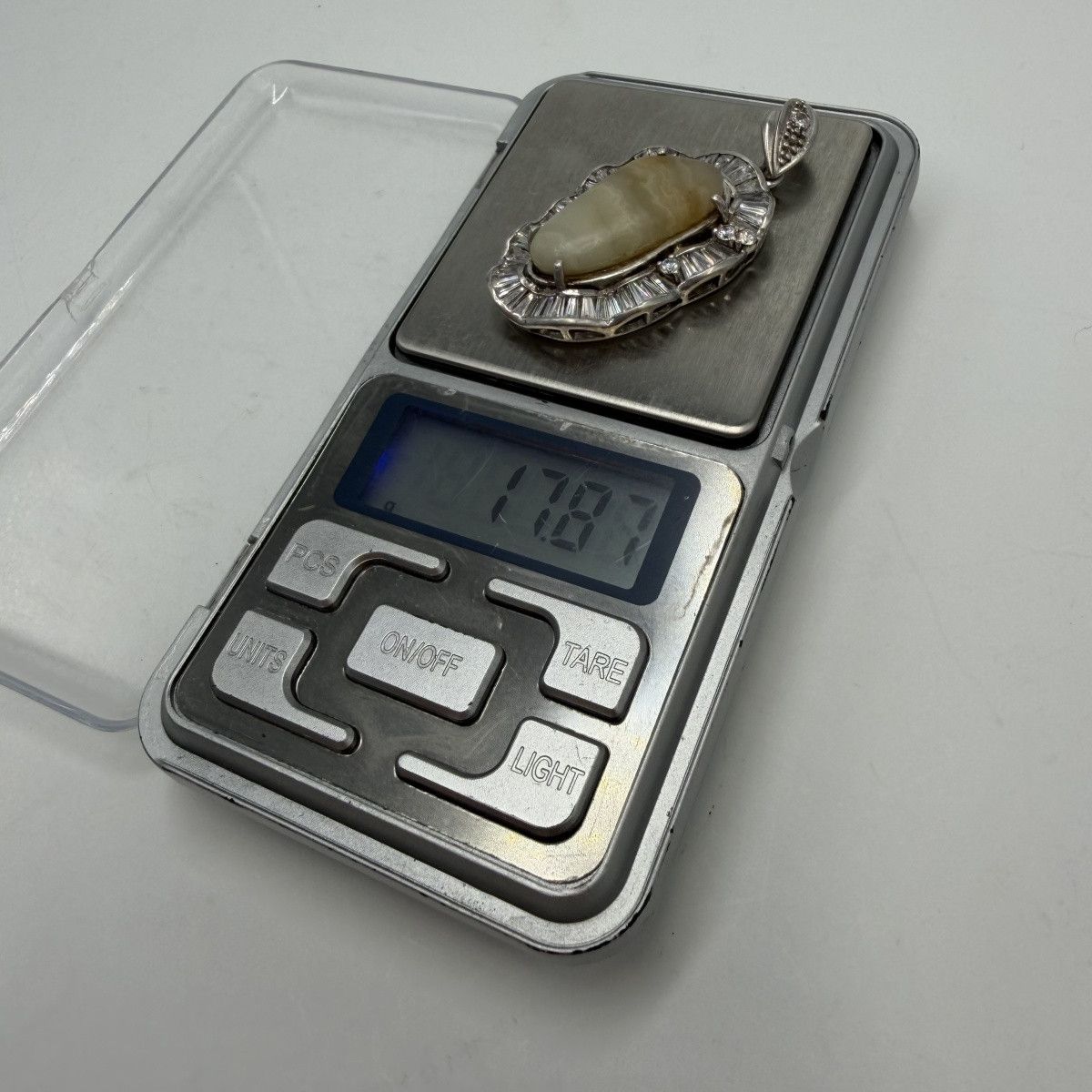 Vintage Vintage 925 Sterling Silver Agate CZ Pendant Large 17.8g Size ONE SIZE - 5 Thumbnail
