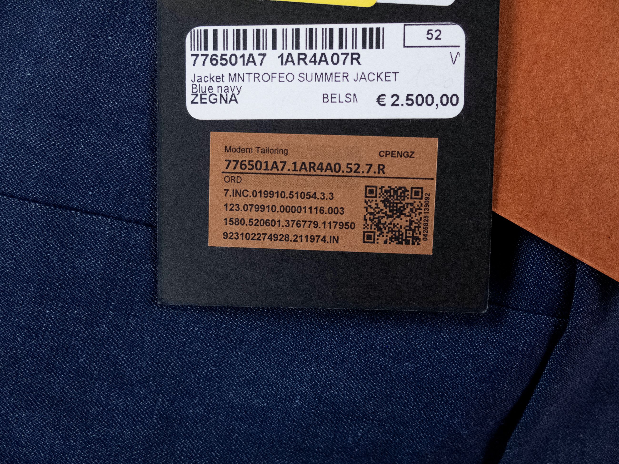 Ermenegildo Zegna ZEGNA Trofoe Summer navy blue wool linen blazer 42R Size 42R - 7 Thumbnail