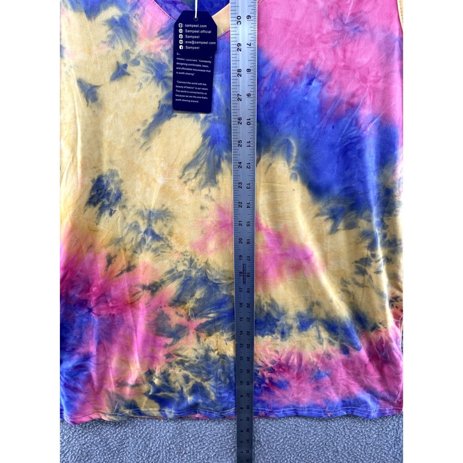 Vintage Sampeel Tie-Dye Sleeveless Tank Top XL Women’s New Blue Size XL / US 12-14 / IT 48-50 - 7 Thumbnail