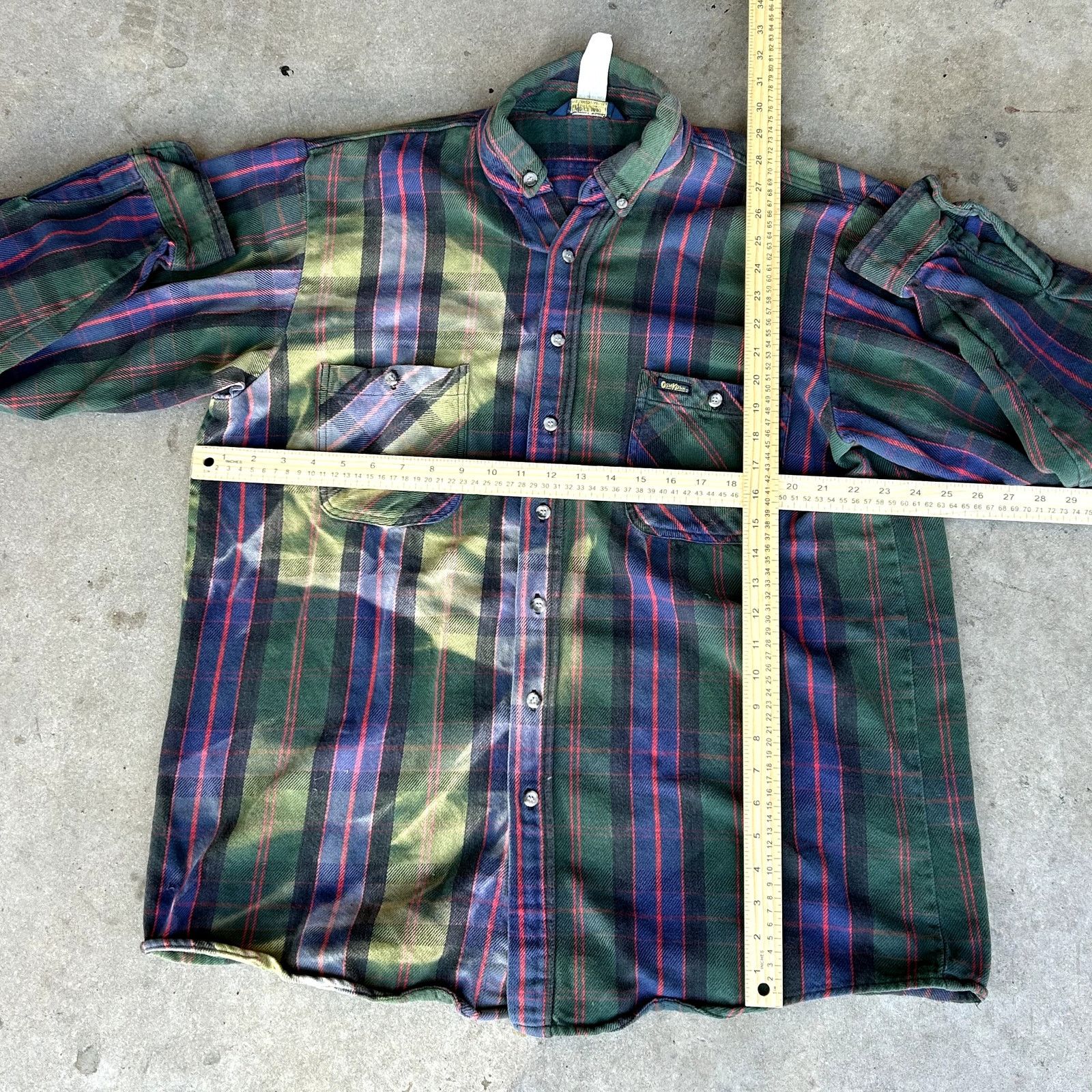 Oshkosh Vintage Oshkosh B'Gosh Flannel Sunfaded XLT Size US XL / EU 56 / 4 - 7 Thumbnail