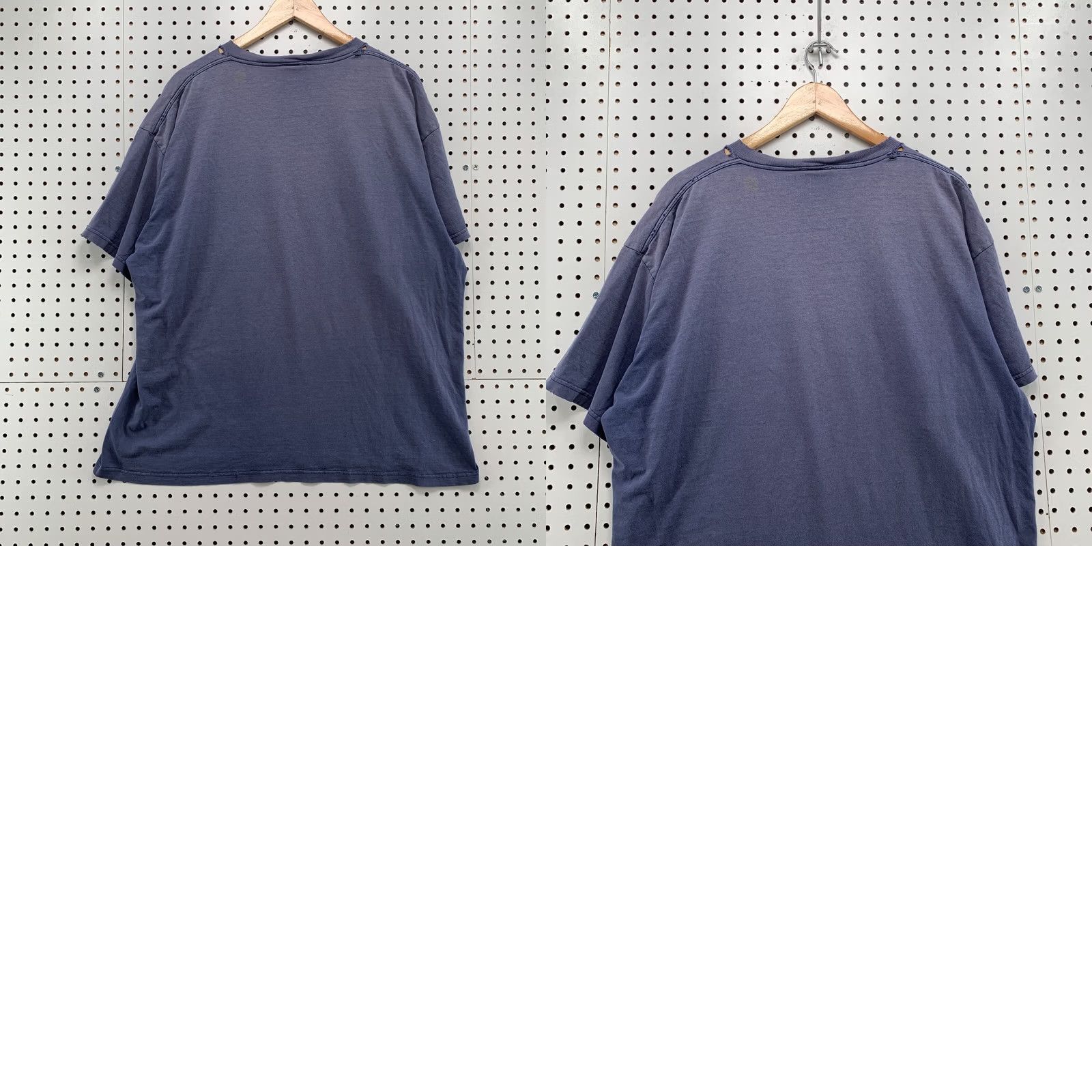 Nike VINTAGE 90s Nike SHirt Blue Embroidered Swoosh Distressed Adult XL Mens Size US XL / EU 56 / 4 - 9 Thumbnail