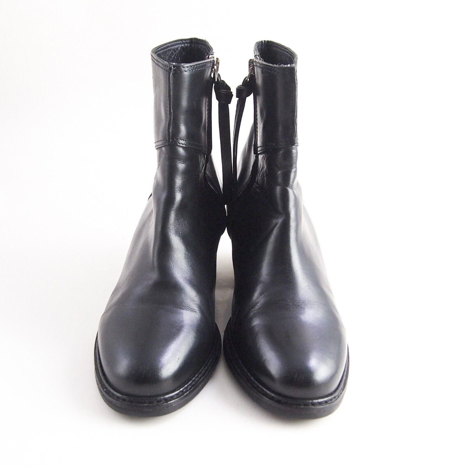 Hugo Boss Hugo Boss Ankle Boots Black Leather Womens US 8.5 EU 38.5 Size US 8.5 / IT 38.5 - 3 Thumbnail