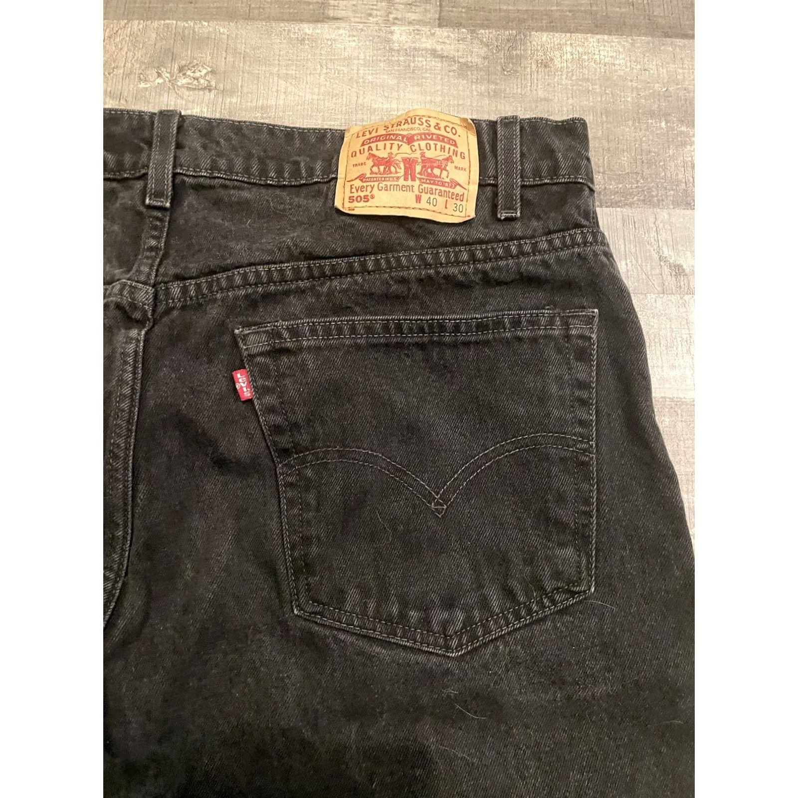 Levi's VINTAGE Levi's Jeans Mens 40x30 Black Denim 505 Regular Fit Straight Leg 90s Mens Size US 40 / EU 56 - 3 Thumbnail