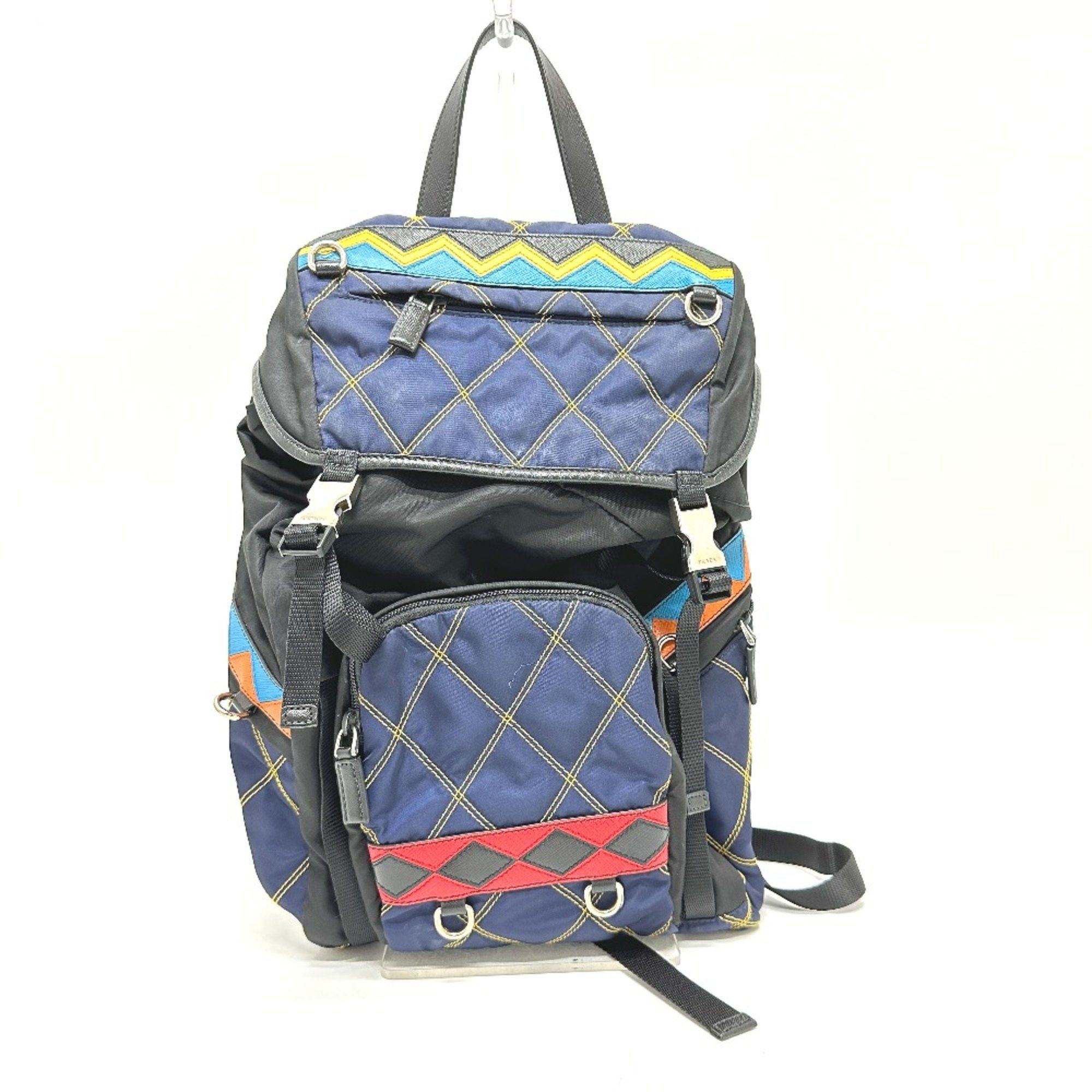 Prada PRADA Quilted Multi backpack bag Backpack Multicolore SilverHardware Size ONE SIZE - 1 Thumbnail