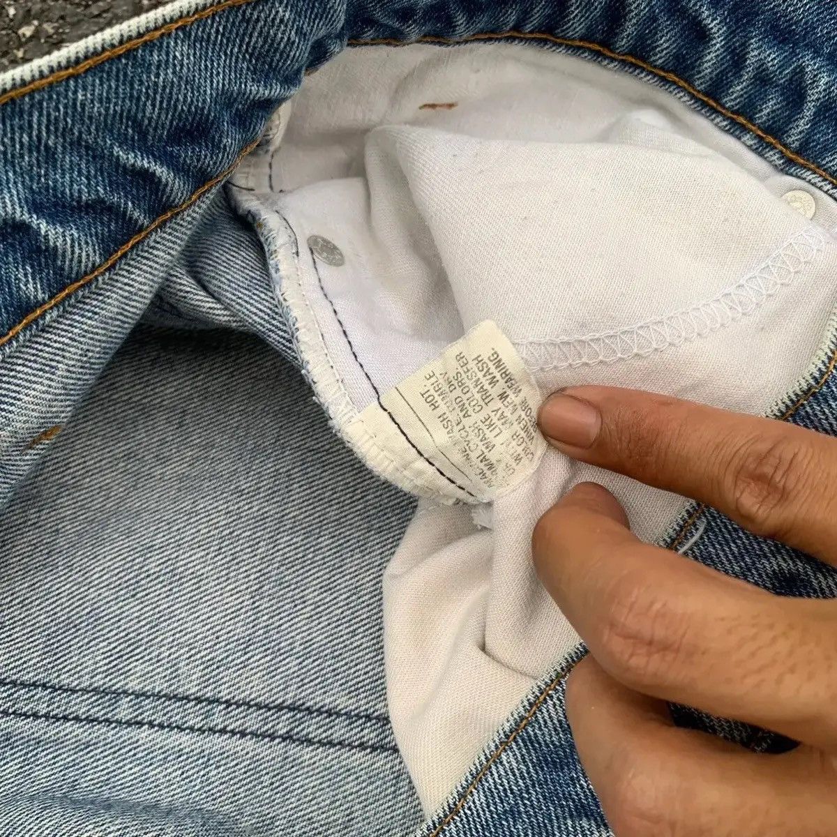 Levi's 1990’s Vtg Levi’s Jeans Orange Tab Distressed Denim Pants Size US 32 / EU 48 - 9 Thumbnail