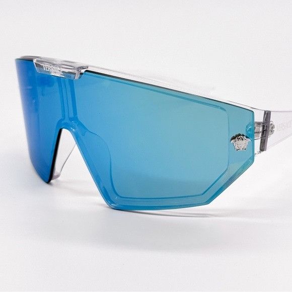 Versace NEW VERSACE VE4461 148/6V SHIELD MOD 4461 GREY VE4461 1486V Size ONE SIZE - 11 Thumbnail