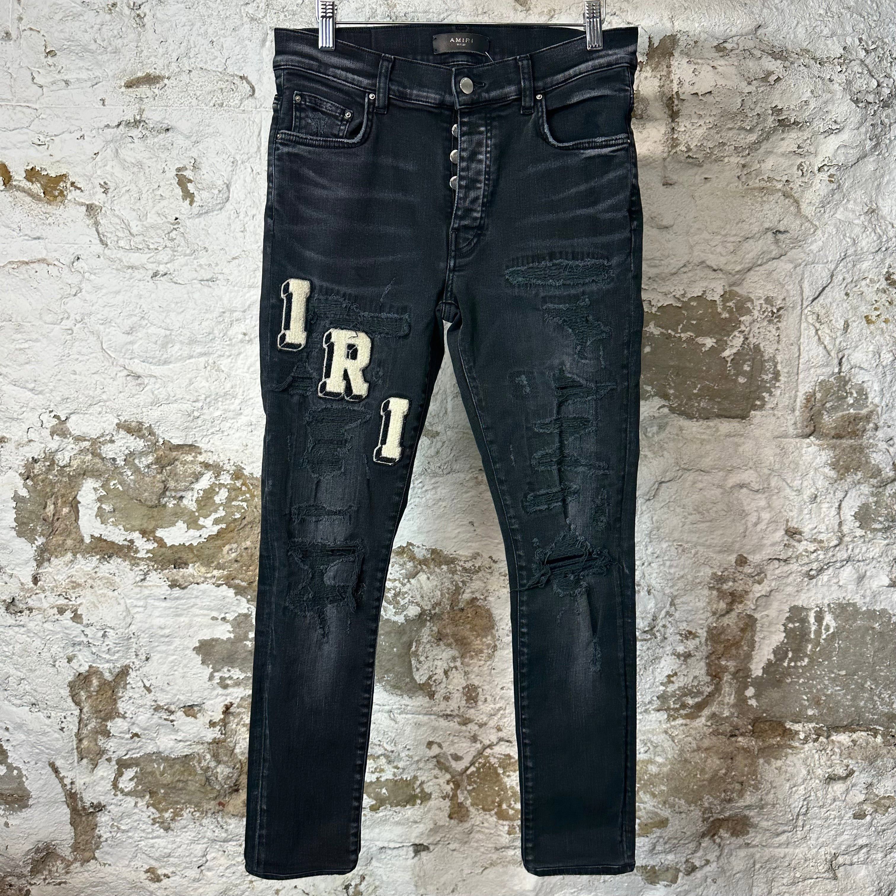 AMIRI MX1 30 タグあり Amiri Amiri MX1 Aloha Patch Black Jeans sz 