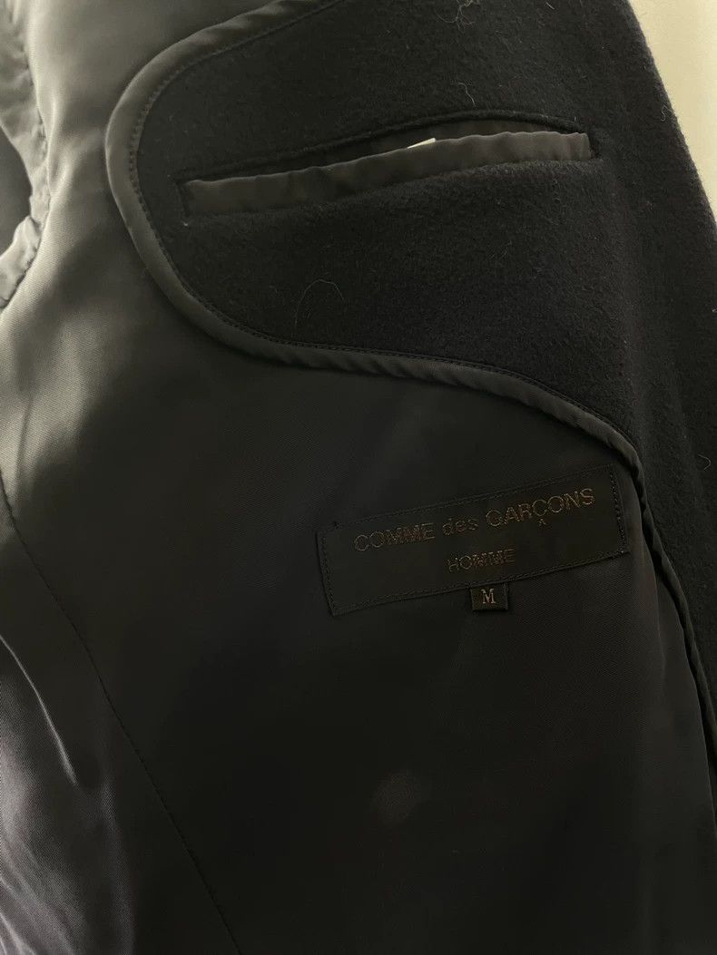 Comme des Garcons Comme des Garçons Blue and black wool casual tapered jacket Size US M / EU 48-50 / 2 - 5 Thumbnail