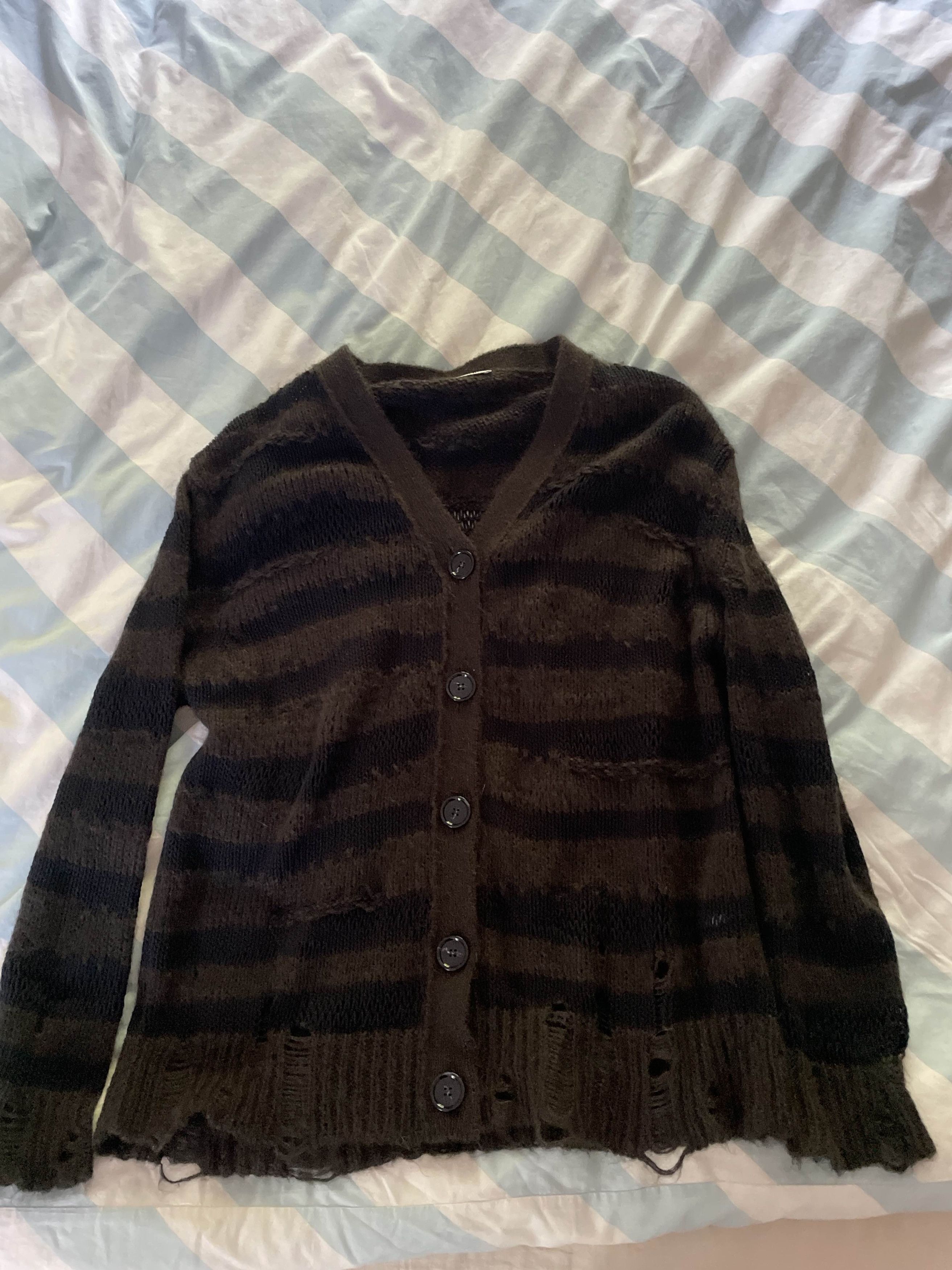 Acne Studios Acne Studios Distressed stripe cardigan Size M / US 6-8 / IT 42-44 - 1 Thumbnail