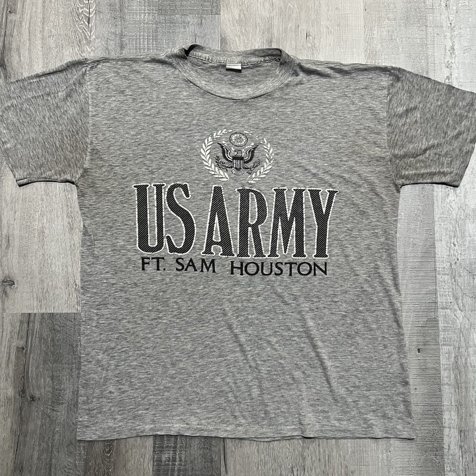 Other VTG US Army Ft Sam Houston Paper Thin Grey Military Shirt M Size US L / EU 52-54 / 3 - 1 Thumbnail