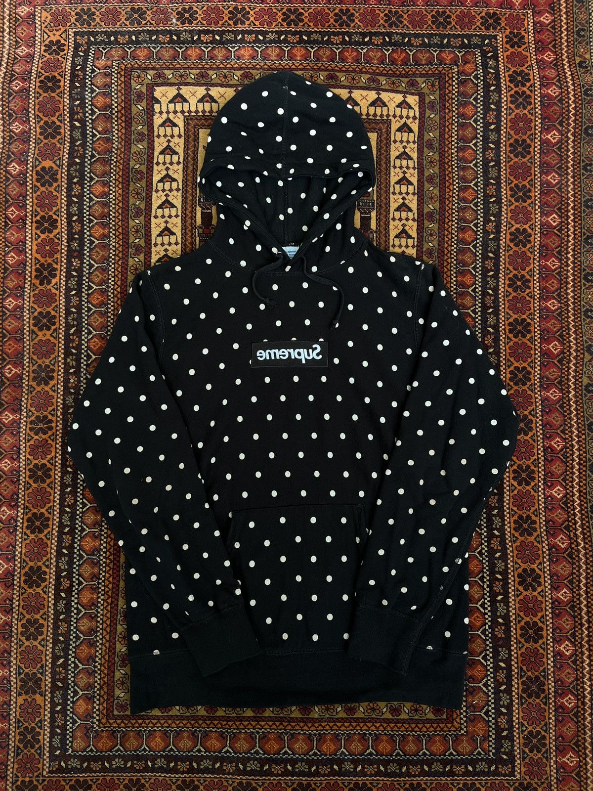 Supreme x CDG SHIRT polka dot box logo hoodie