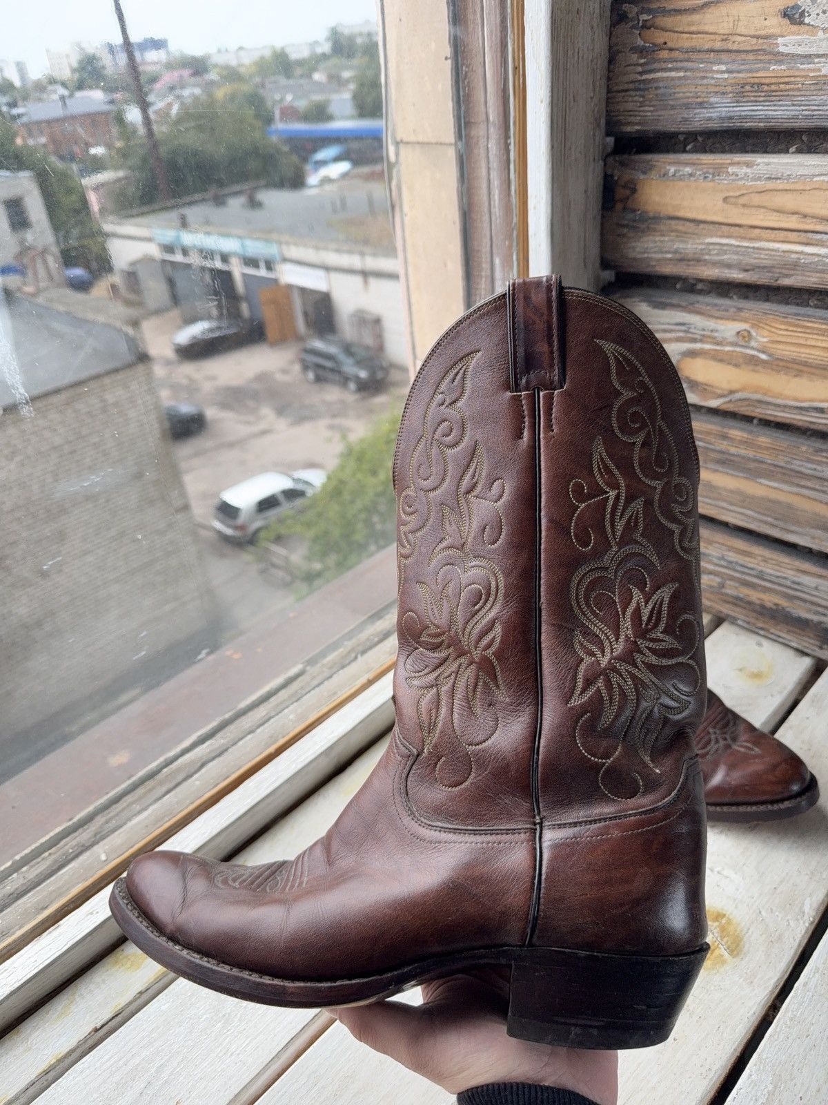 Justin Boots Justin Boots 1652 Brown Leather Western Cowboy Boots USA Size US 12 / EU 45 - 15 Thumbnail
