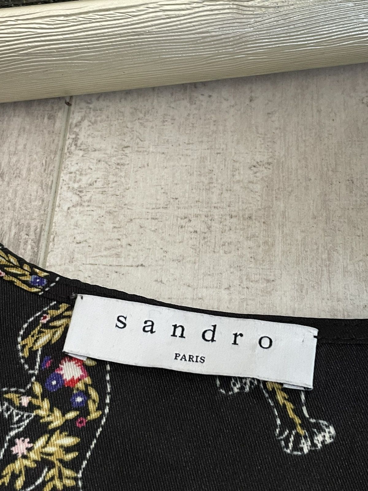 Sandro Sandro Blouses Kimono Tiger Print Monogram Japanese Style Size M / US 6-8 / IT 42-44 - 6 Thumbnail