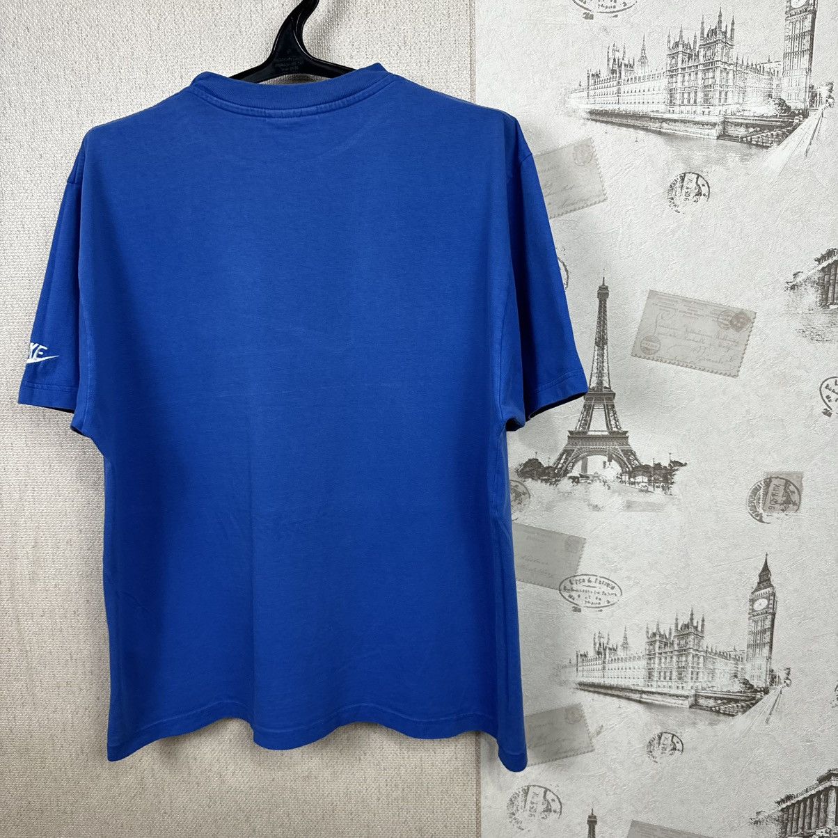 Nike × Vintage Vintage 90s Nike Premier T shirt Blue Centre Logo M Size US M / EU 48-50 / 2 - 22 Thumbnail