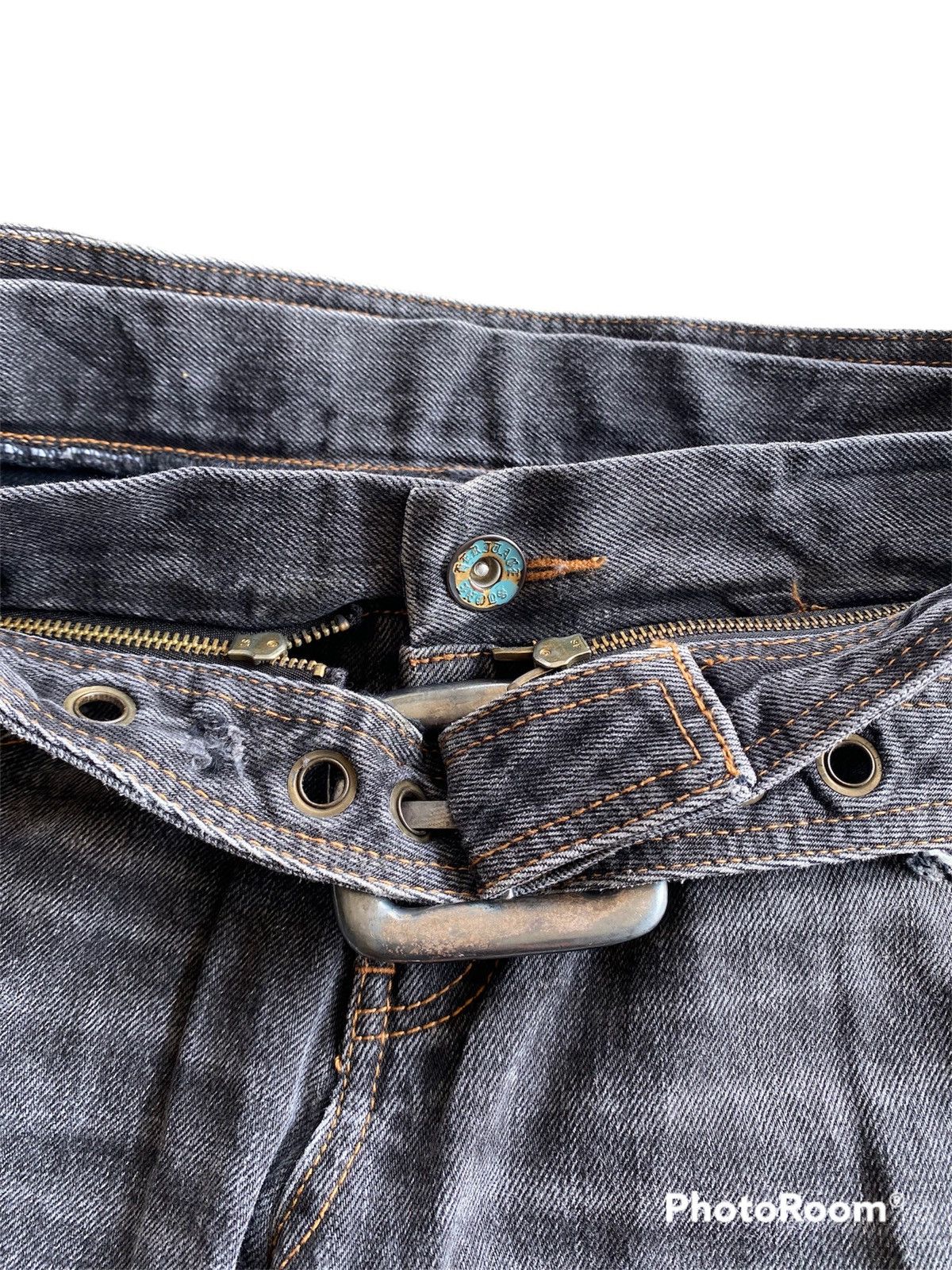 Hysteric Glamour × If Six Was Nine × Le Grande Bleu (L.G.B.) Japanese Vintage Heritage Stone Punk Black Jeans Size US 30 / EU 46 - 10 Thumbnail