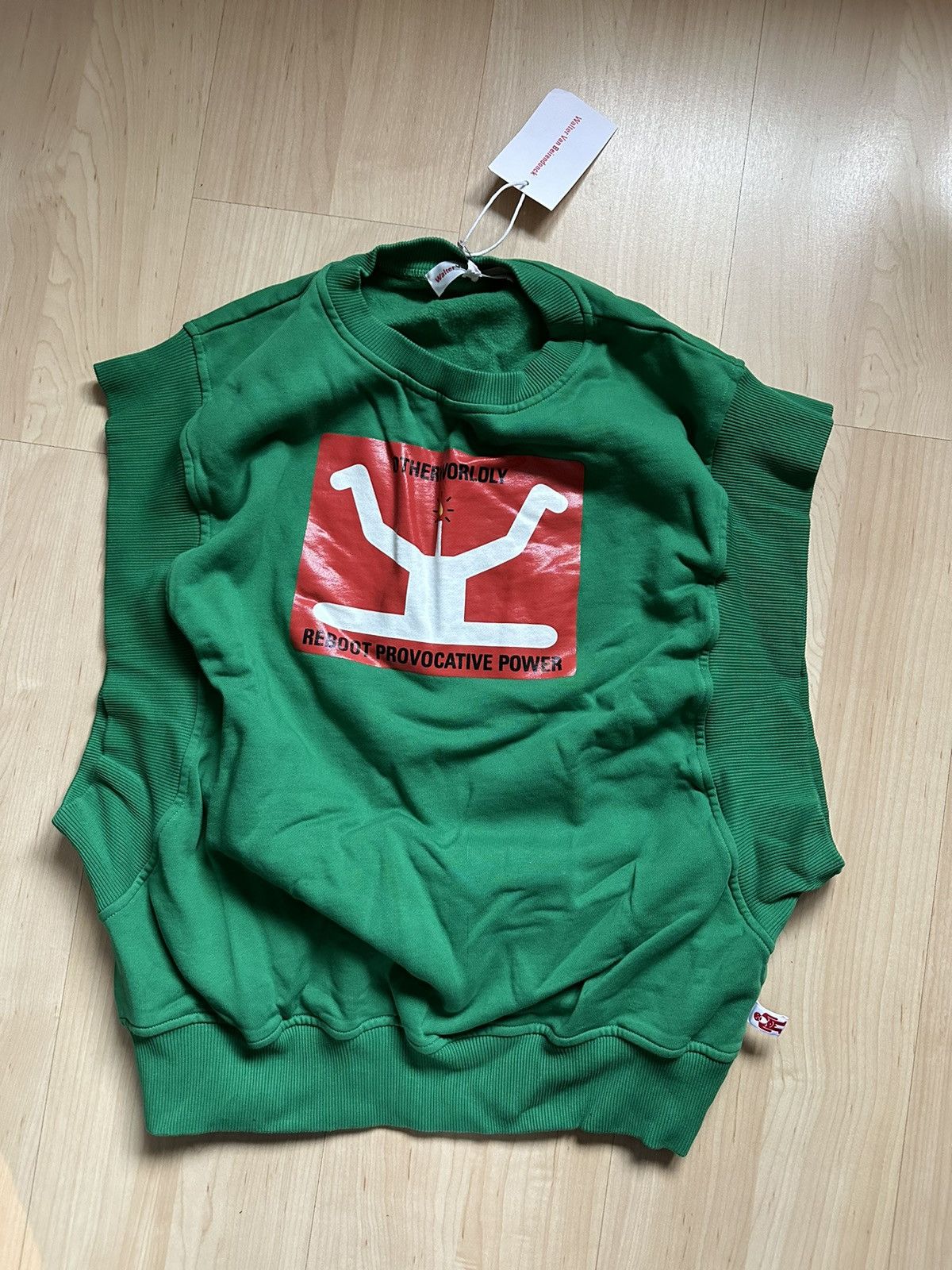 image of Walter Van Beirendonck New Runway Candle Vest in Green, Men's (Size Medium)