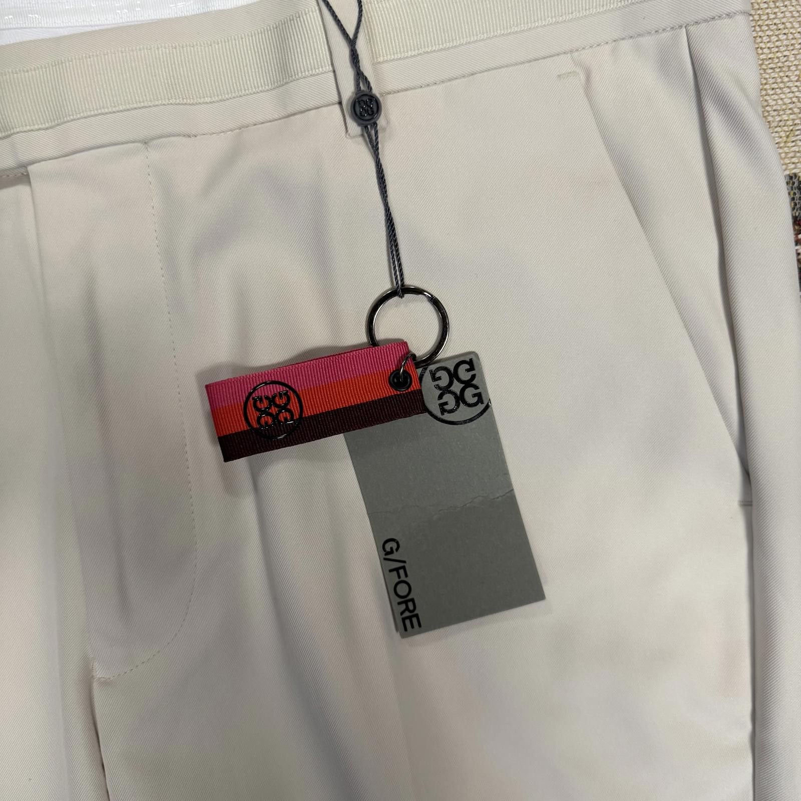 PGA Tour New with Tags Straight Leg G/Fore Cream White Golf Pants Size 42R - 3 Thumbnail
