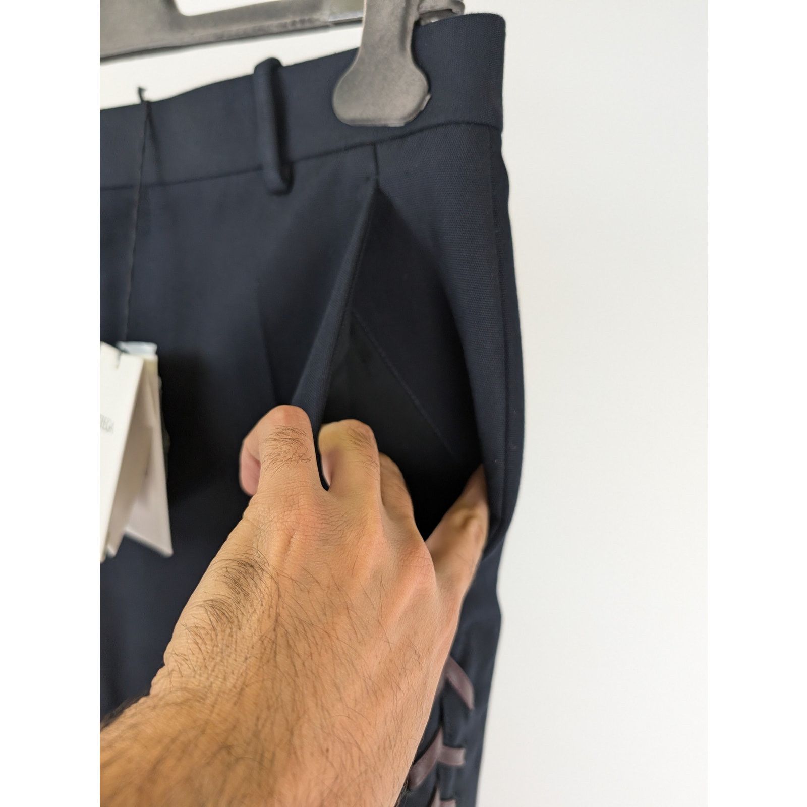 Bottega Veneta o1rshd1 Double Cotton Canvas Trousers in Space Black Size US 34 / EU 50 - 4 Thumbnail