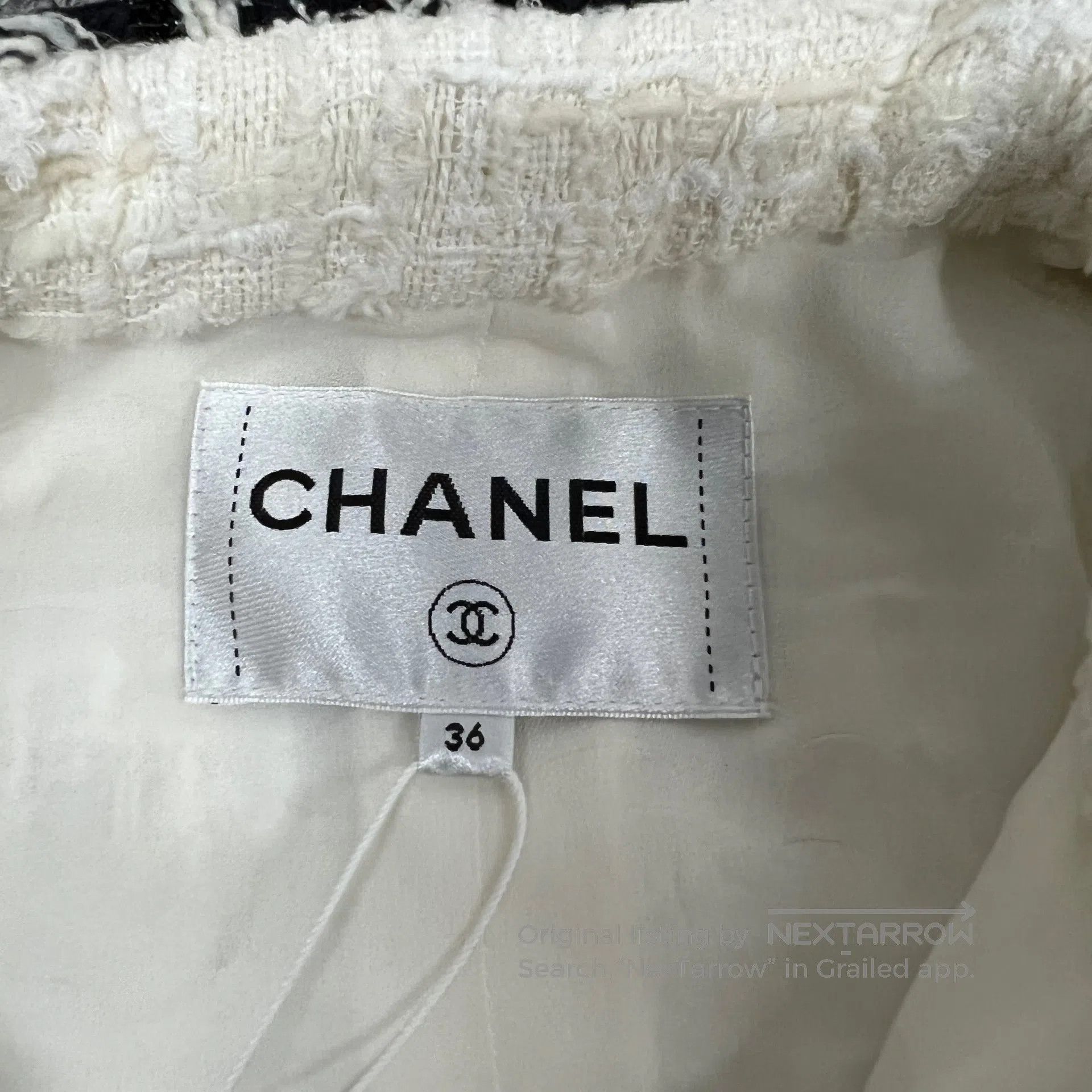 Chanel Chanel Black and white solid-edged trim; a delicate, fragr Size S / US 4 / IT 40 - 7 Thumbnail