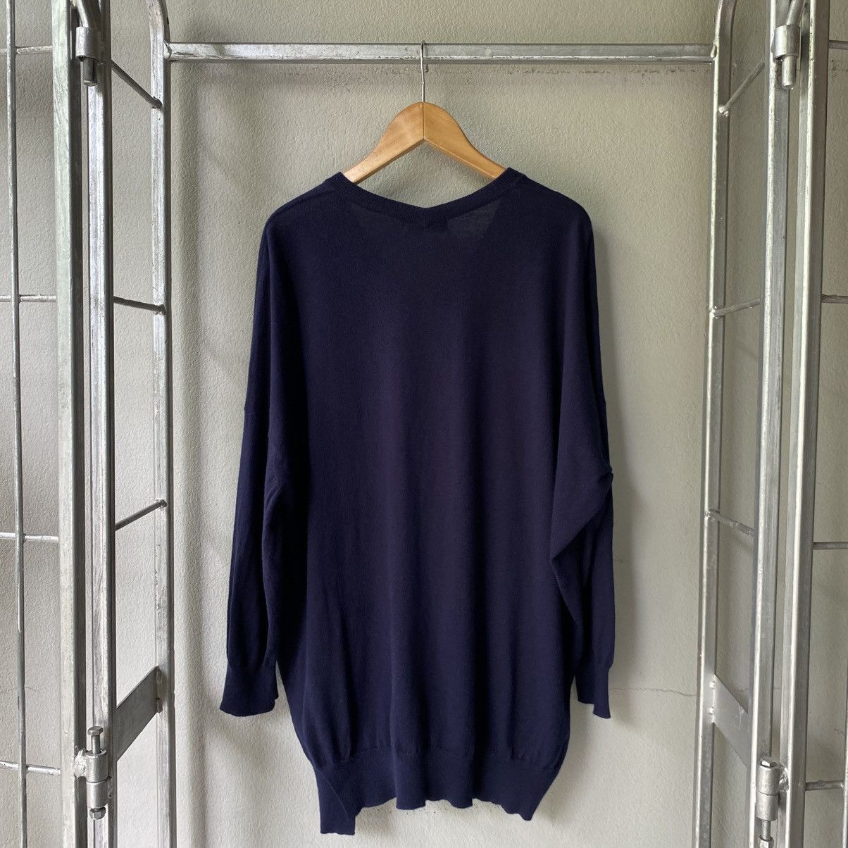 Zucca Zucca Navy Blue V-Neck Knit Sweater Size M / US 6-8 / IT 42-44 - 2 Thumbnail
