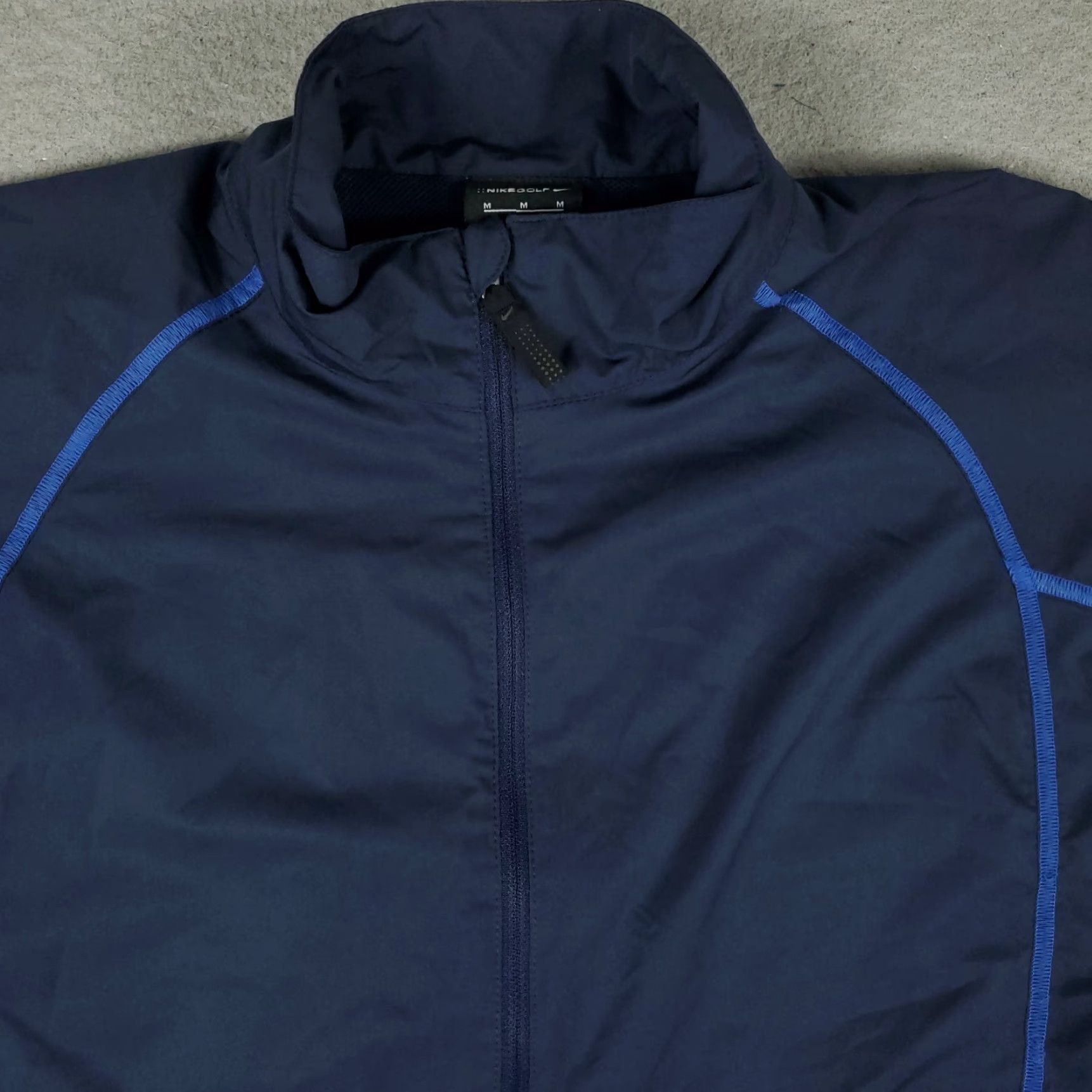 Nike Nike Jacket Mens M Blue Full Zip Windbreaker Jacket Sports Nike Size US M / EU 48-50 / 2 - 2 Thumbnail