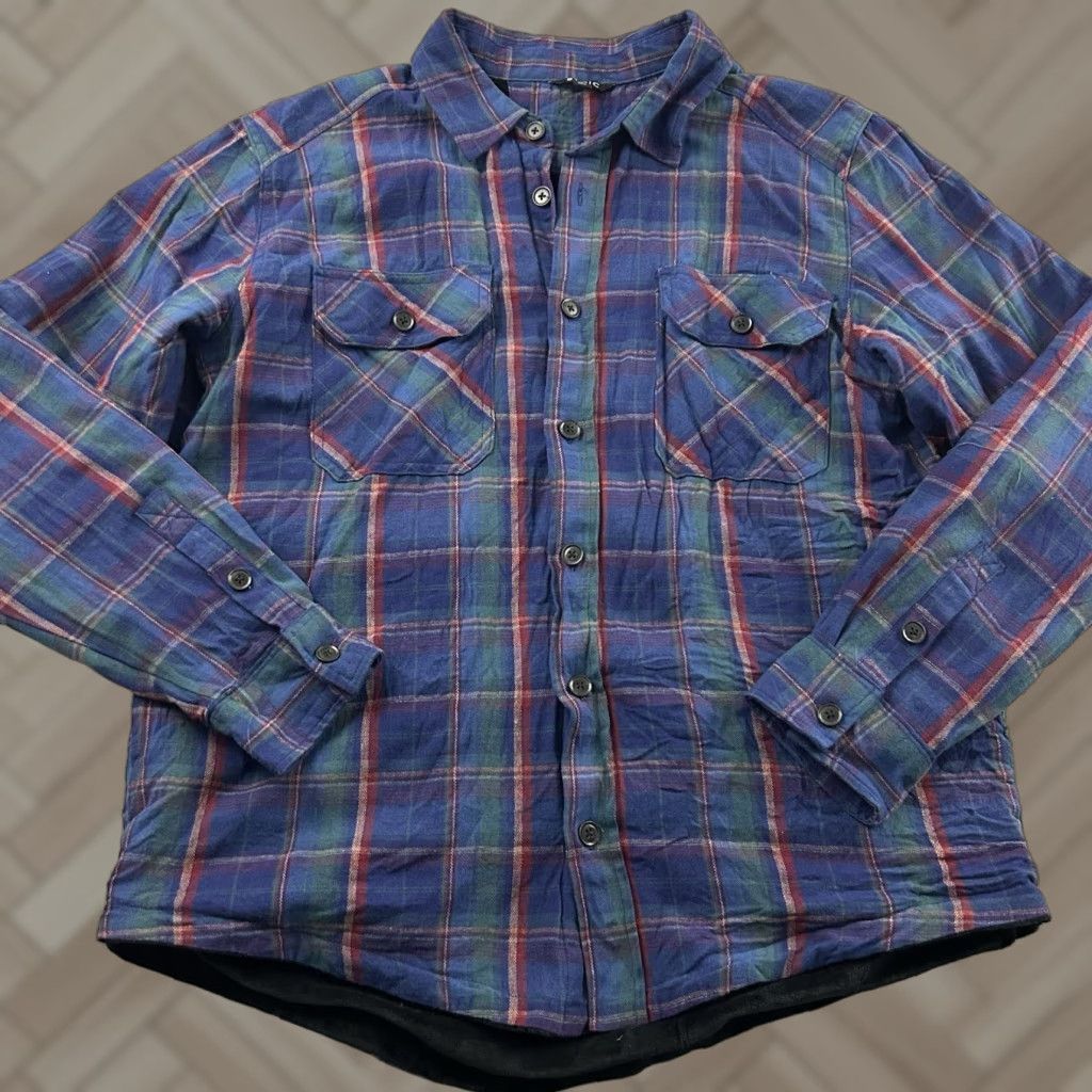 Stoic Stoic Shirt Jacket L Blue Plaid Long Sleeve Heavy Lined Button Front Men Large Size US L / EU 52-54 / 3 - 1 Thumbnail