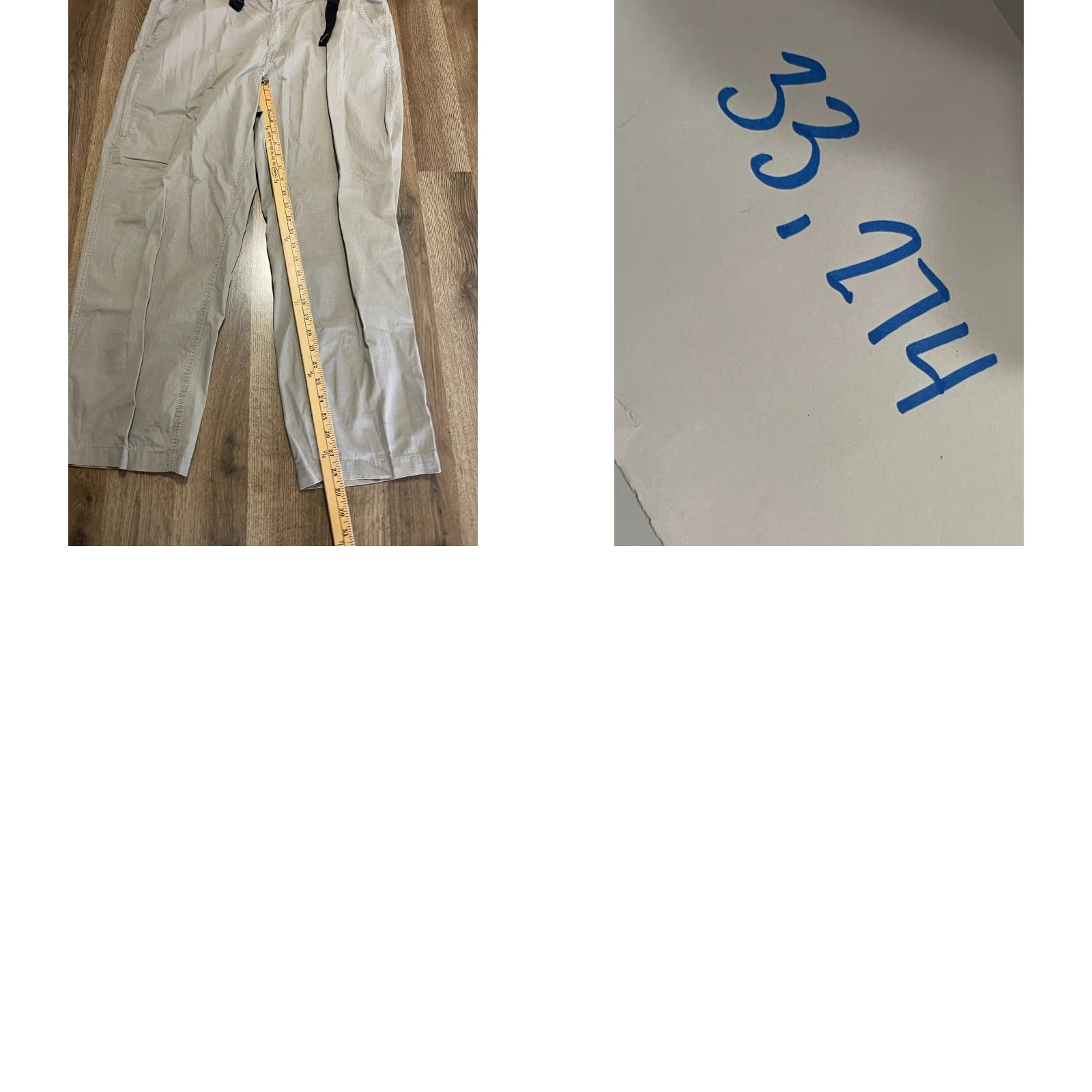 Chaps Chaps Pants Mens 38x30 Tan Built in Belt Straight Leg Pockets Chino Bassline Casual Pants Mens Size 38x30 Brown Flat Front Regular Inseam 30in Size US 38 / EU 54 - 8 Thumbnail