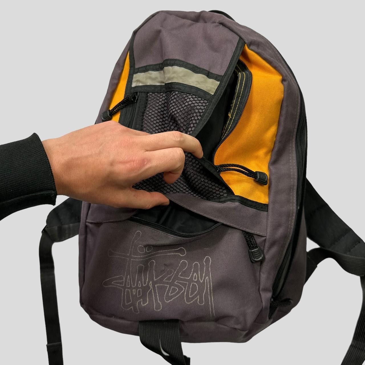 Stussy Stussy 90’s Spellout Multipocket Mesh Backpack Size ONE SIZE - 3 Thumbnail